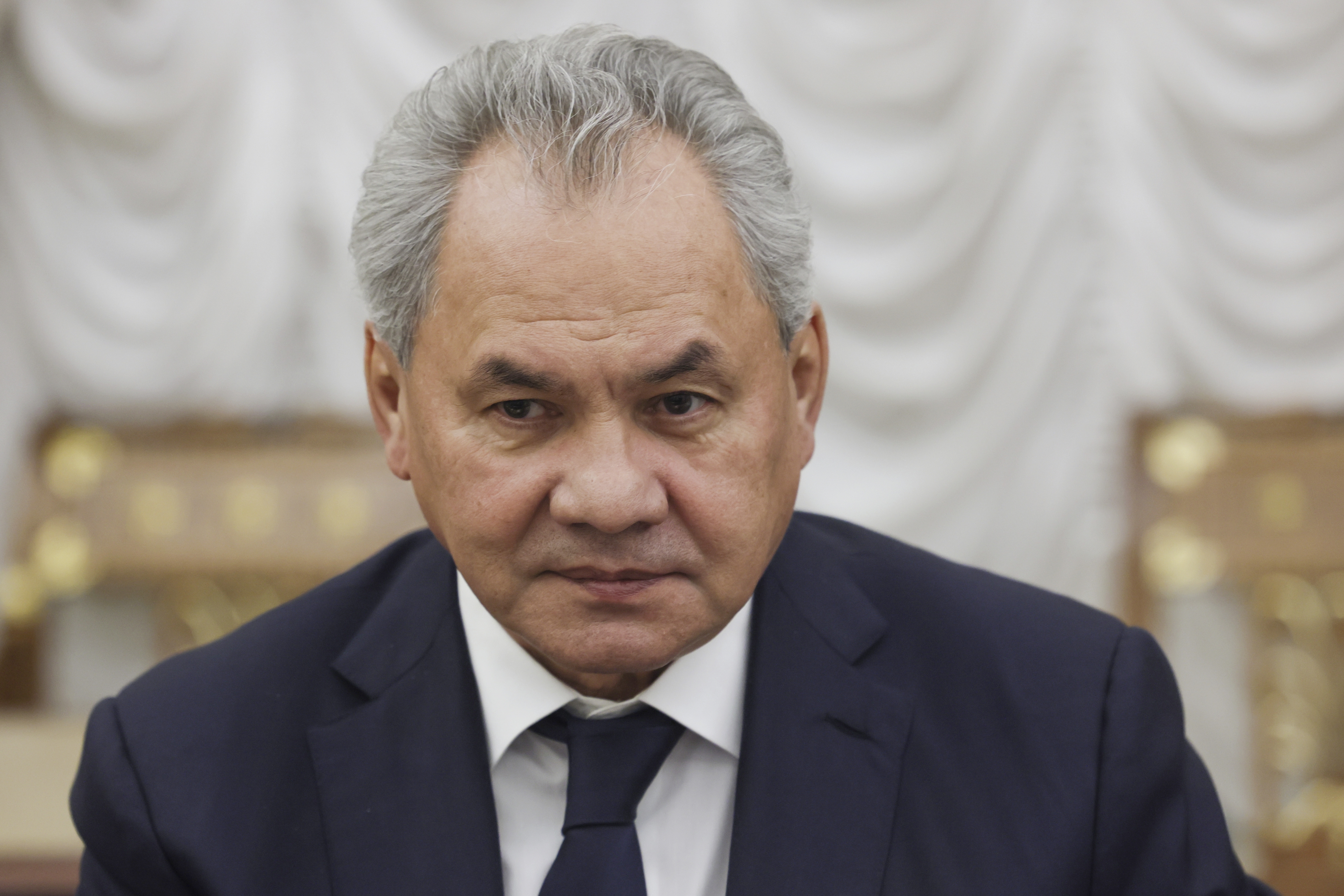 FILE - Russian Security Council Secretary Sergei Shoigu attends the Security Council meeting in Moscow, Russia, Oct. 10, 2024. (Mikhail Metzel, Sputnik, Kremlin Pool Photo via AP File)