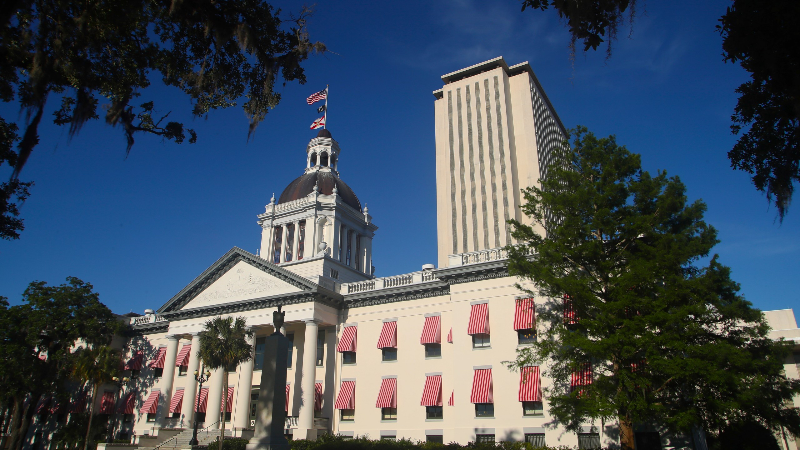 FILE - This April 23, 2019 file photo shows the Florida Capitol in Tallahassee, Fla. (AP Photo/Phil Sears, file)