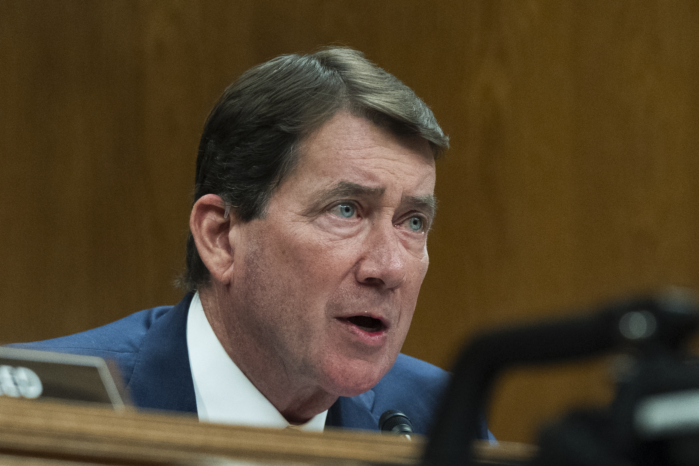 Senate Committee on Appropriations subcommittee Chairman Sen Bill Hagerty R-Tenn., questions Securities and Exchange Commission (SEC) Chairman Paul Atkins, during a hearing to examine proposed budget estimate for fiscal year 2026 for the SEC, on Capitol Hill, Tuesday, June 3, 2025, in Washington. (AP Photo/Manuel Balce Ce.neta)