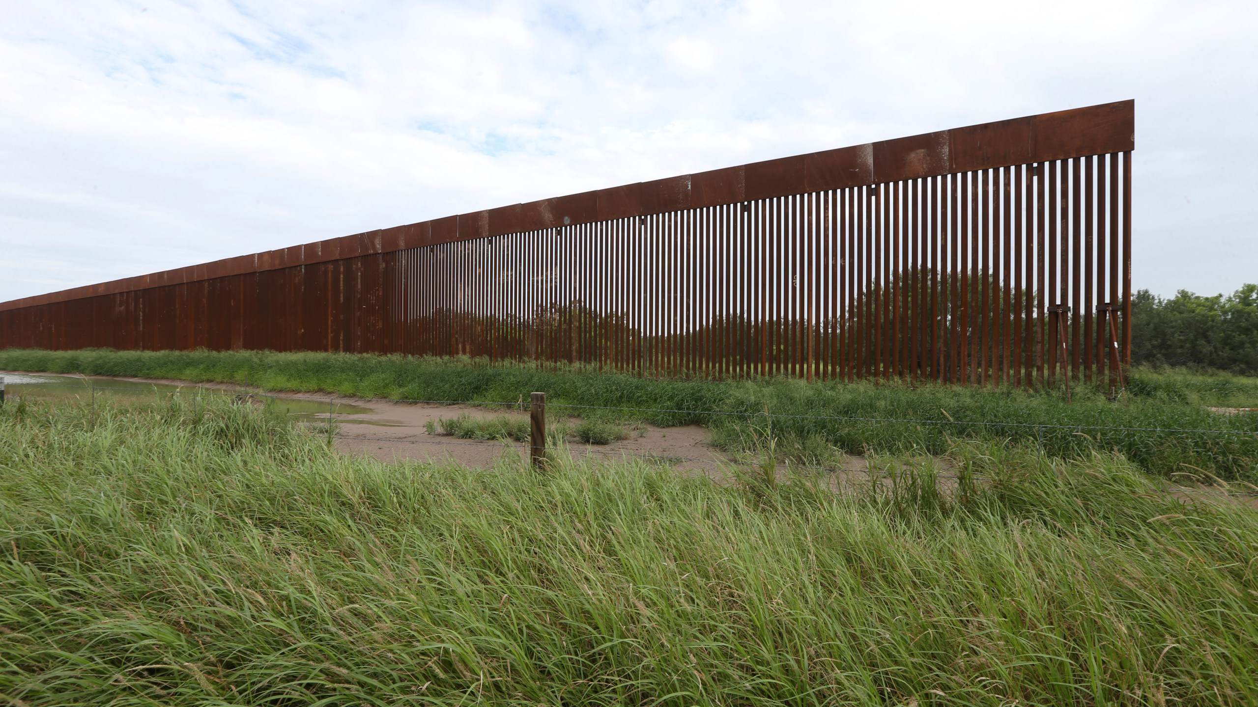 FILE - A border wall section stands on July 14, 2021, near La Grulla, Texas, in Starr County. (Delcia Lopez/The Monitor via AP, File)