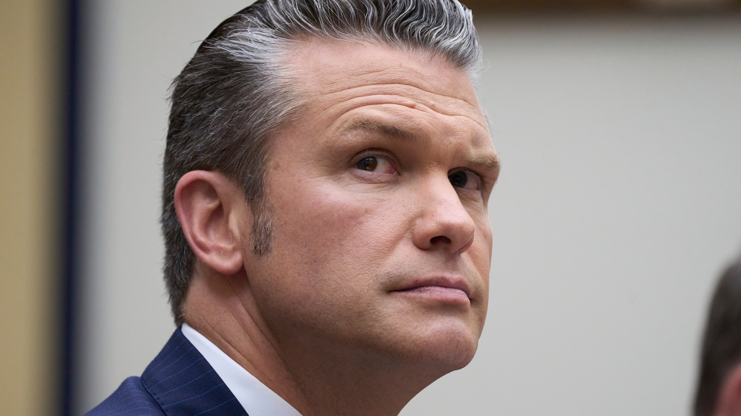 FILE - Secretary of Defense Pete Hegseth fields questions on the Pentagon budget from the House Armed Services Committee, at the Capitol in Washington, June 12, 2025. (AP Photo/J. Scott Applewhite, File)