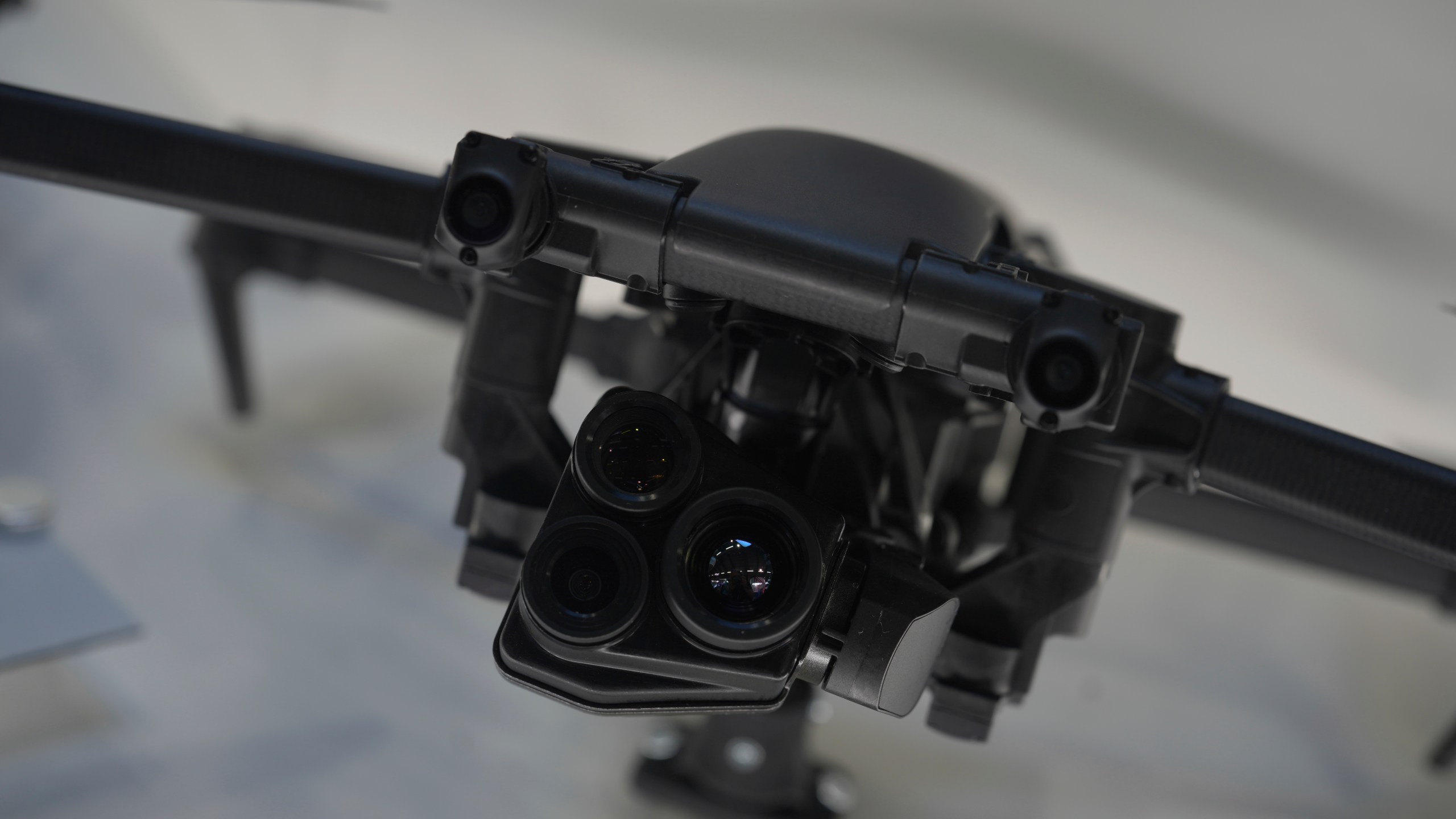 The Parrot Anafi UKR drone is presented at the Paris Air Show, Wednesday, June 18, 2025 in Le Bourget, north of Paris. (AP Photo/Thibault Camus)