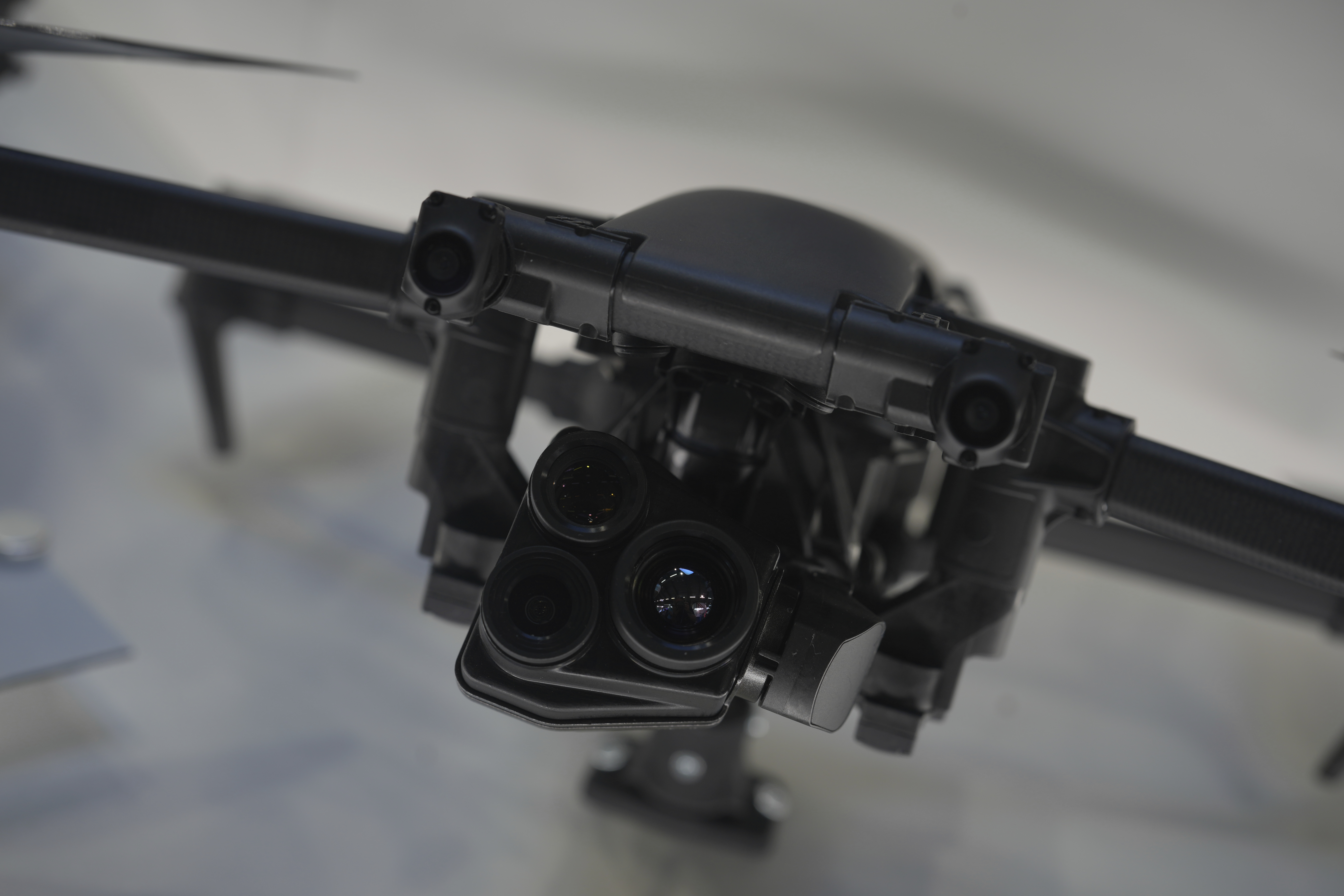 The Parrot Anafi UKR drone is presented at the Paris Air Show, Wednesday, June 18, 2025 in Le Bourget, north of Paris. (AP Photo/Thibault Camus)