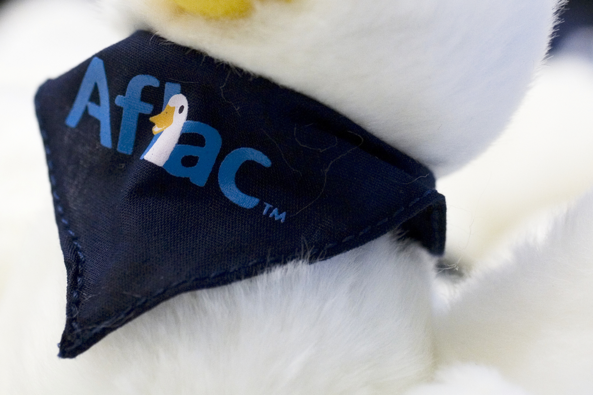 FILE - An Aflac logo is seen on a toy duck on March 27, 2008 in New York. (AP Photo/Mark Lennihan, File)