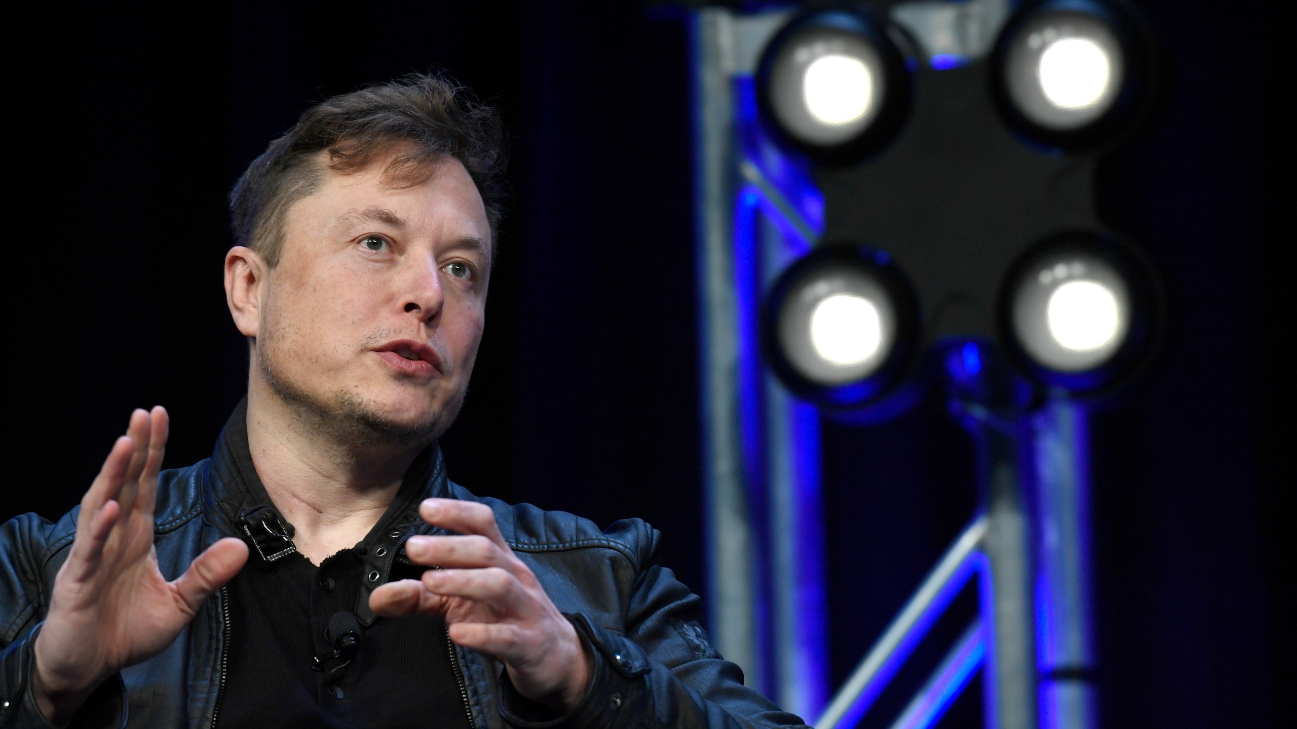 FILE - Tesla and SpaceX Chief Executive Officer Elon Musk speaks at the SATELLITE Conference and Exhibition in Washington, March 9, 2020. (AP Photo/Susan Walsh, File)
