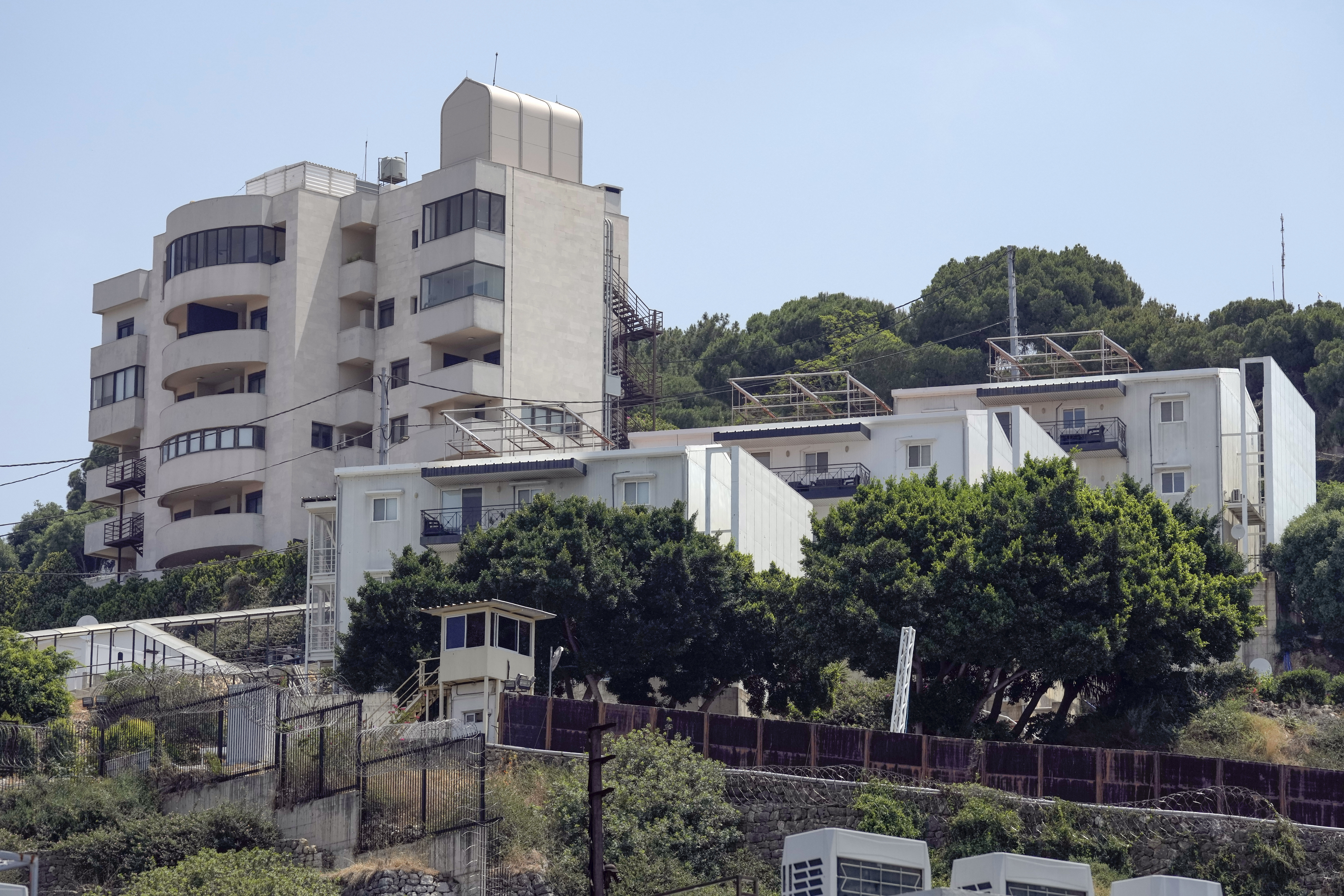 FILE - A general view of a part of the U.S. Embassy compound in Aukar, a northern suburb of Beirut, Lebanon, June 5, 2024. (AP Photo/Bilal Hussein, File)