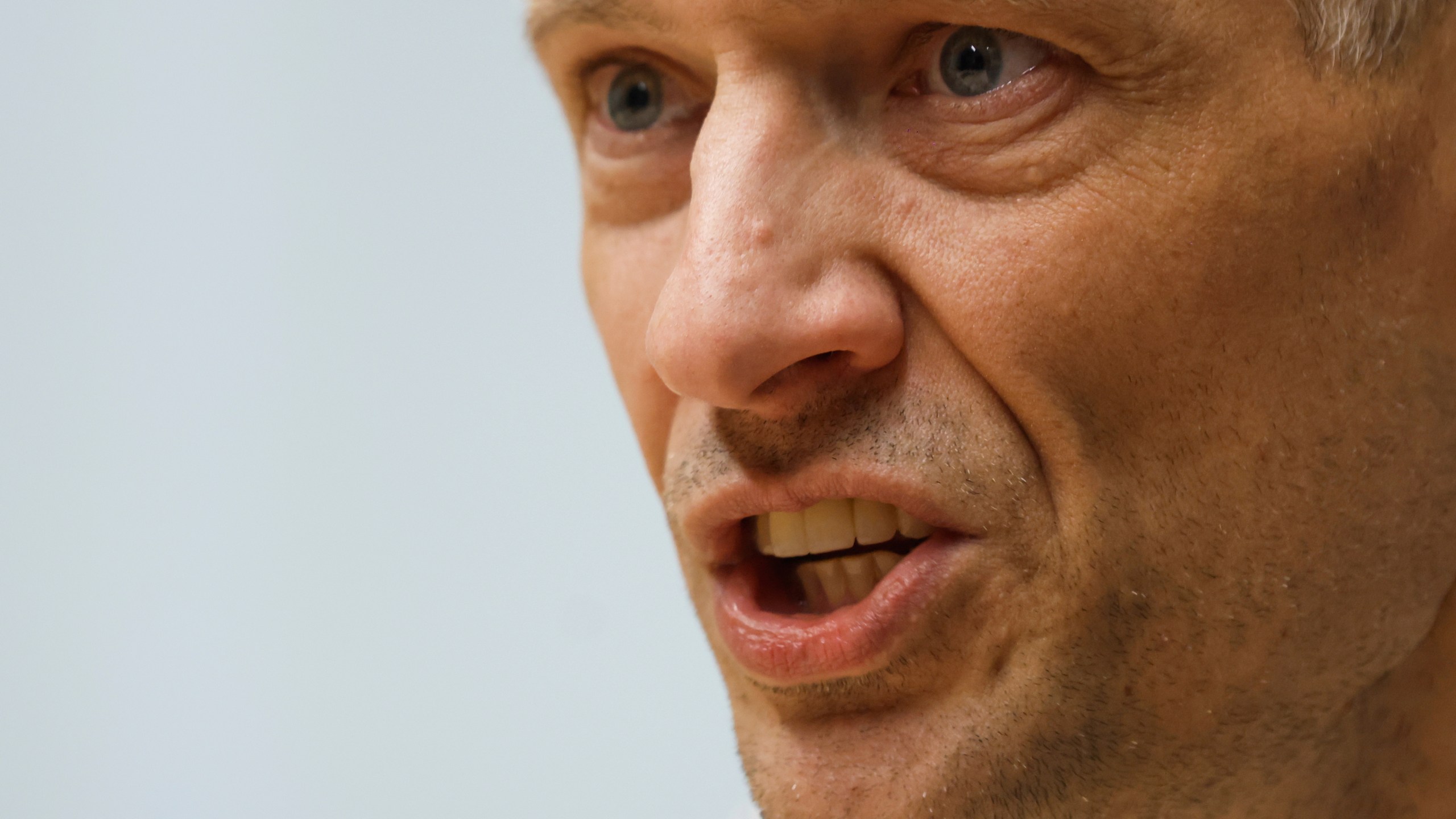 Syarhei Tsikhanouski, a Belarusian opposition activist released from a prison by Belarusian authorities, speaks during an interview with the Associated Press in Vilnius, Lithuania, Sunday, June 22, 2025. (AP Photo/Mindaugas Kulbis)