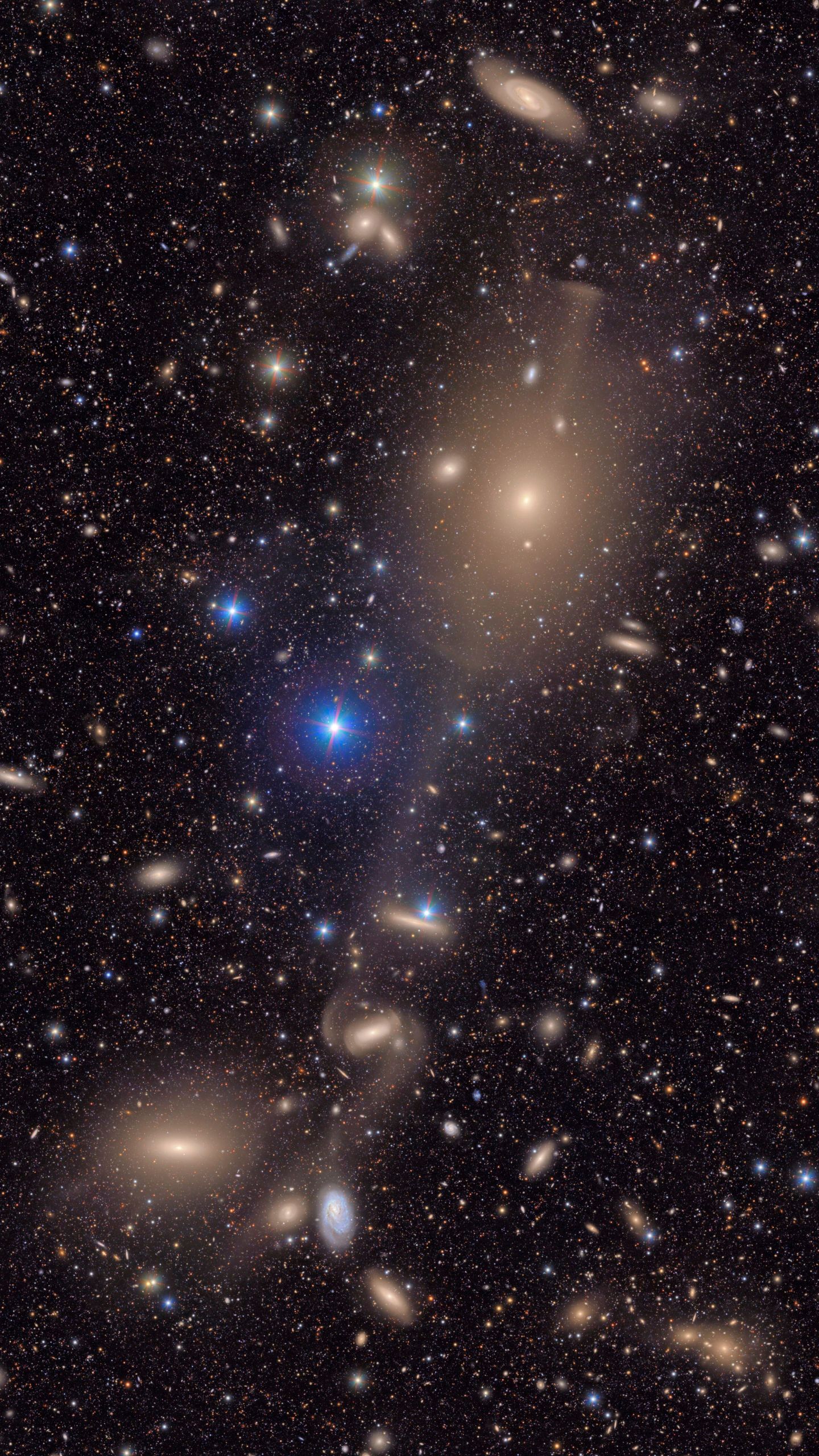 This image provided by the NSF-DOE Vera C. Rubin Observatory shows a small section of the observatory's total view of the Virgo cluster. (NSF-DOE Vera C. Rubin Observatory via AP)