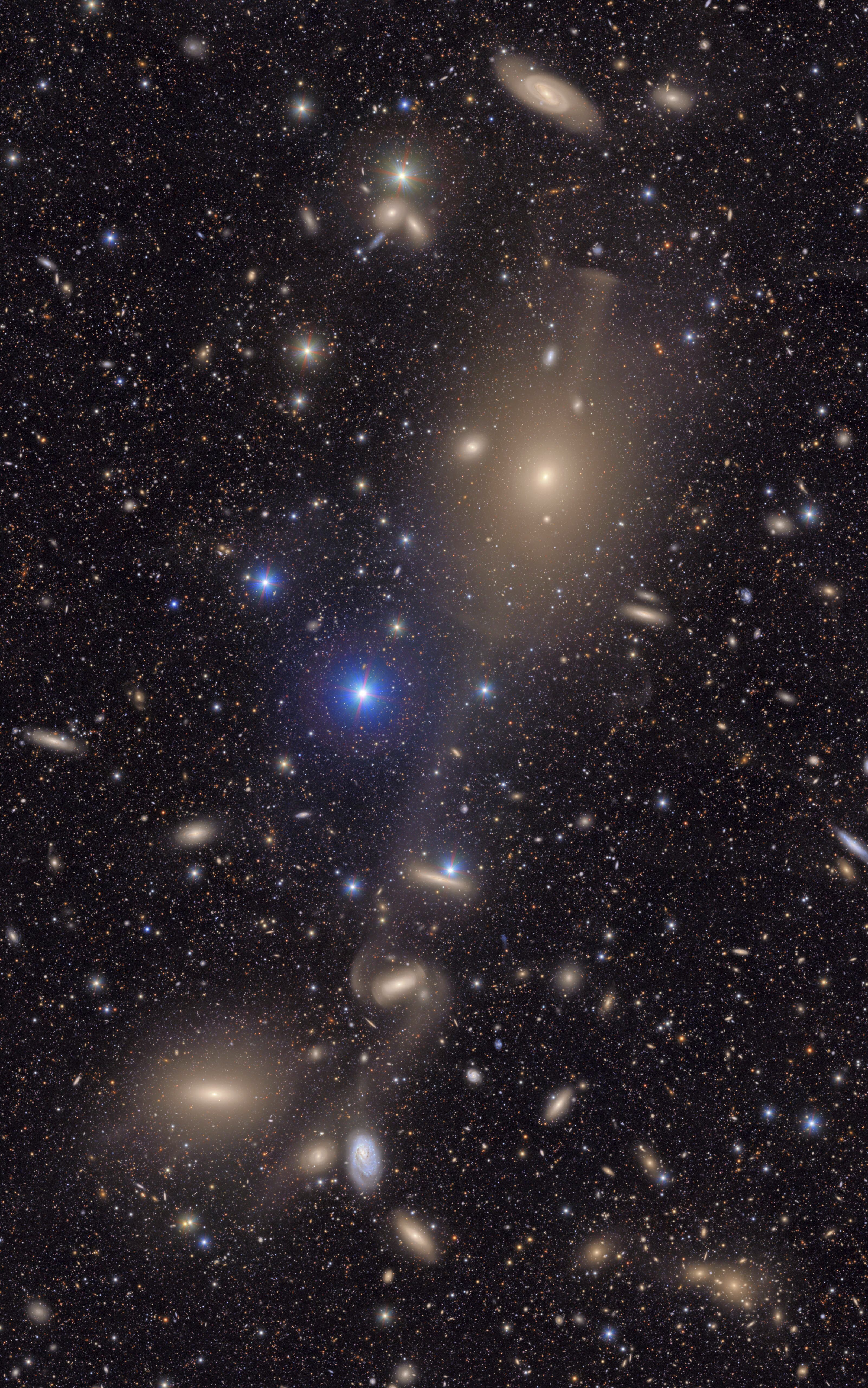 This image provided by the NSF-DOE Vera C. Rubin Observatory shows a small section of the observatory's total view of the Virgo cluster. (NSF-DOE Vera C. Rubin Observatory via AP)