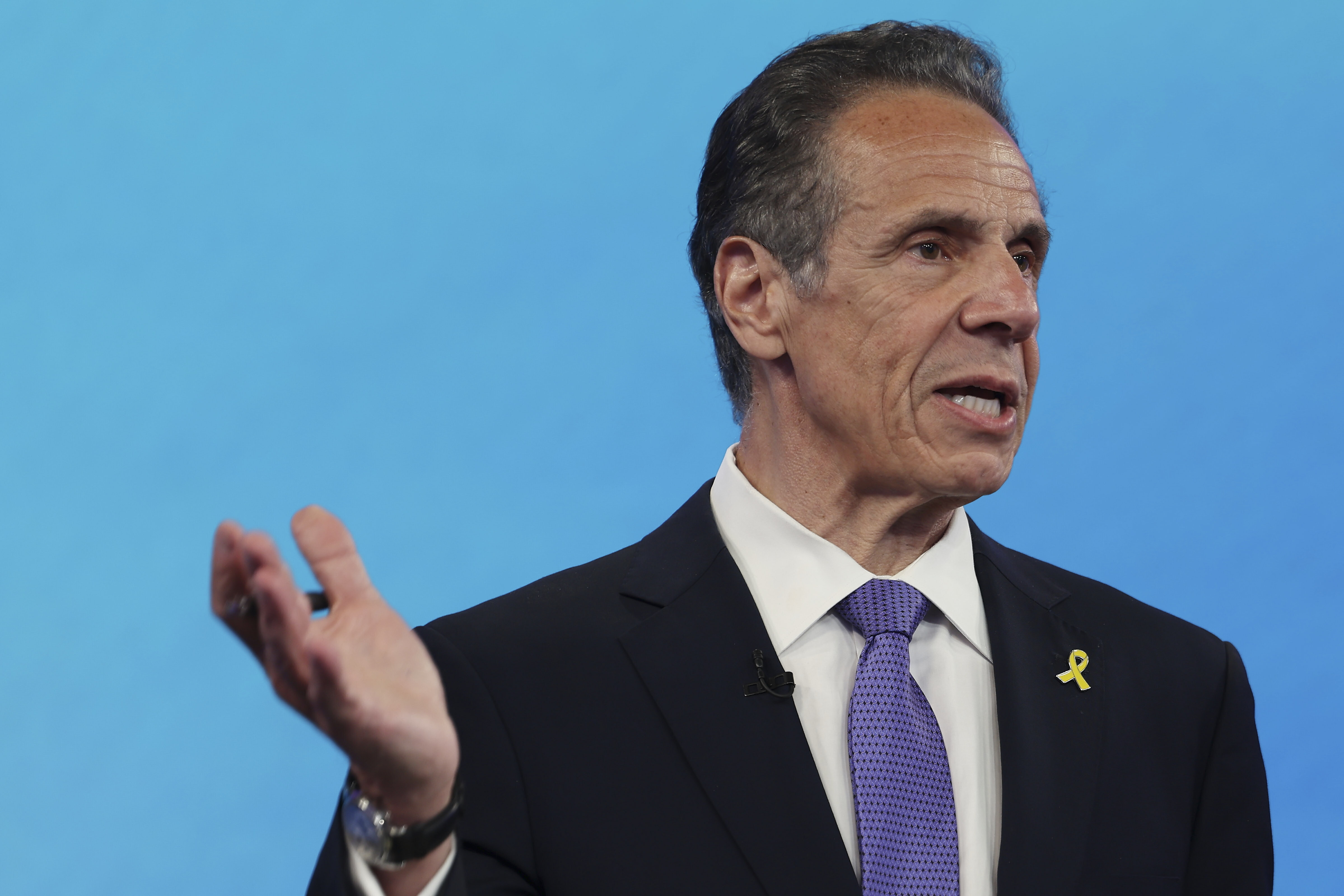 FILE- Democratic mayoral candidate Andrew Cuomo speaks during a Democratic mayoral primary debate, Wednesday, June 4, 2025, in New York. (AP Photo/Yuki Iwamura, file)