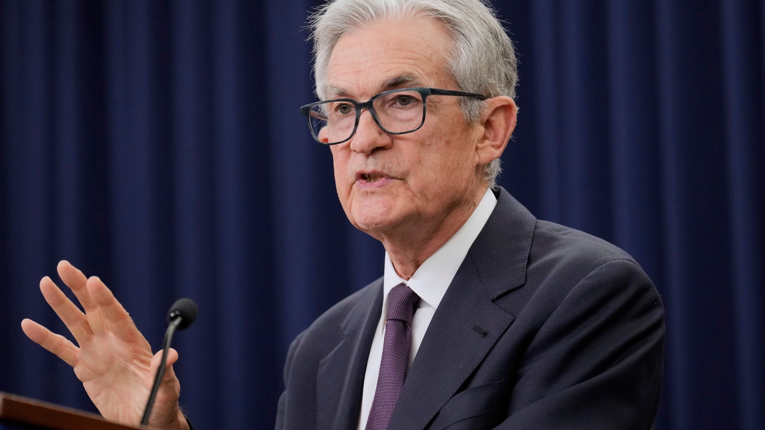 Federal Reserve Board Chairman Jerome Powell speaks during a news conference at the Federal Reserve in Washington, Wednesday, June 18, 2025. (AP Photo/Mark Schiefelbein)