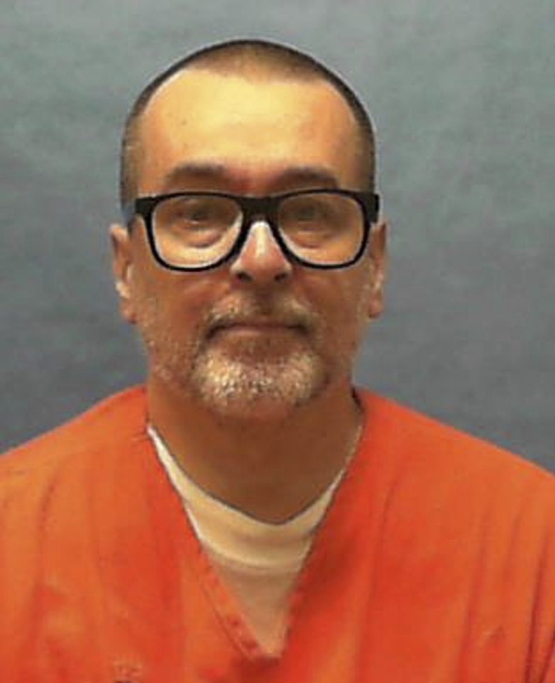 This image provided by the Florida Department of Corrections shows Thomas Lee Gudinas, who is scheduled to receive a lethal injection at Florida State Prison near Starke on Tuesday, June 24, 2025. He was convicted in the May 1994 killing of Michelle McGrath. (Florida Department of Corrections via AP)