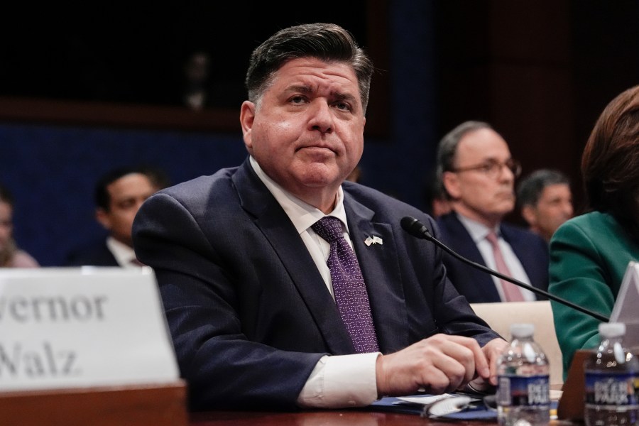 Illinois Gov. JB Pritzker speaks during a House Committee on Oversight and Government Reform hearing, Thursday, June 12, 2025, at the U.S. Capitol in Washington. (AP Photo/Julia Demaree Nikhinson)