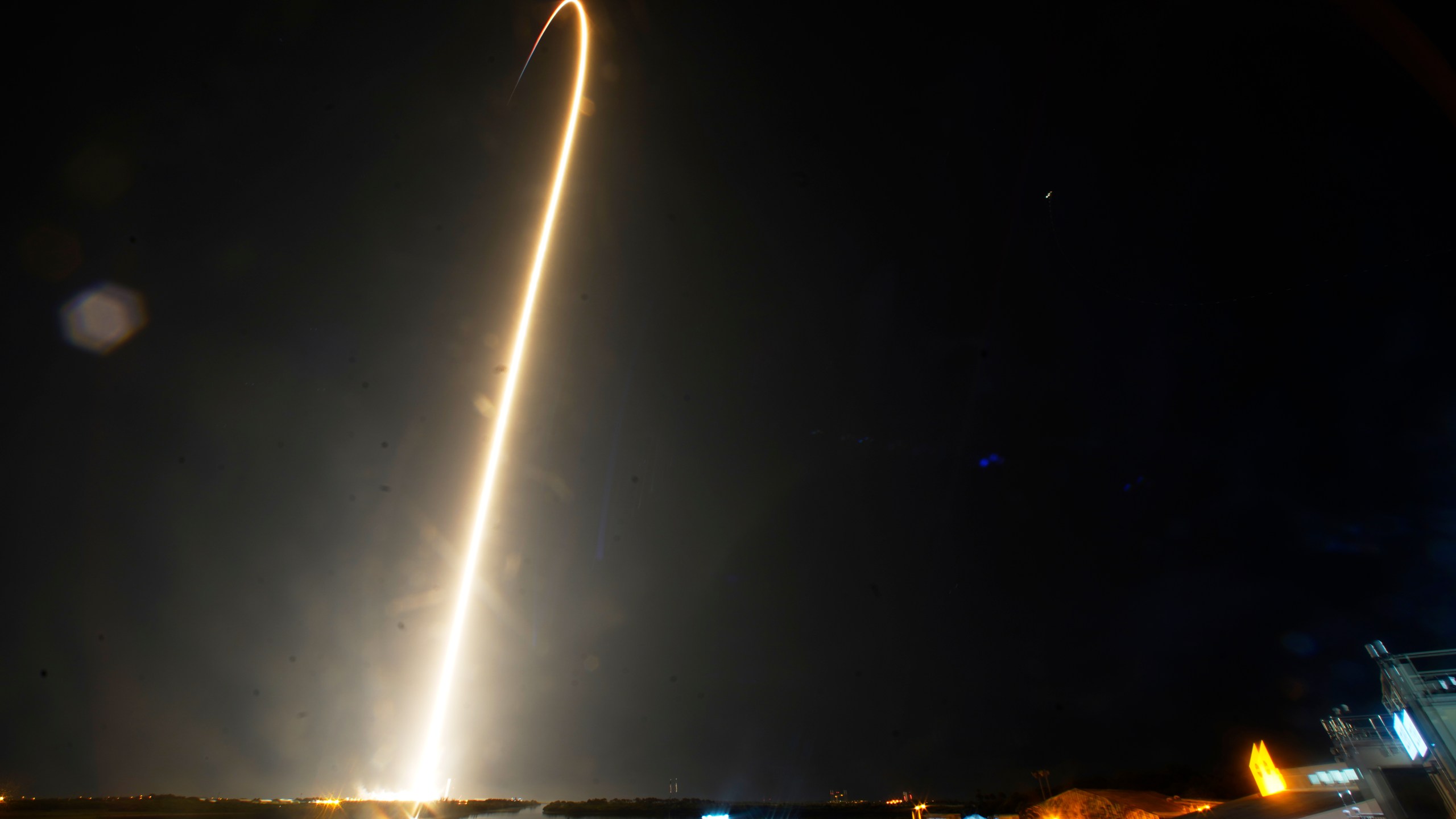 A SpaceX Falcon 9 rocket with a crew of four aboard a Dragon Spacecraft lifts off from pad 39A at the Kennedy Space Center in Cape Canaveral, Fla., Wednesday, June 25, 2025. (AP Photo/John Raoux)