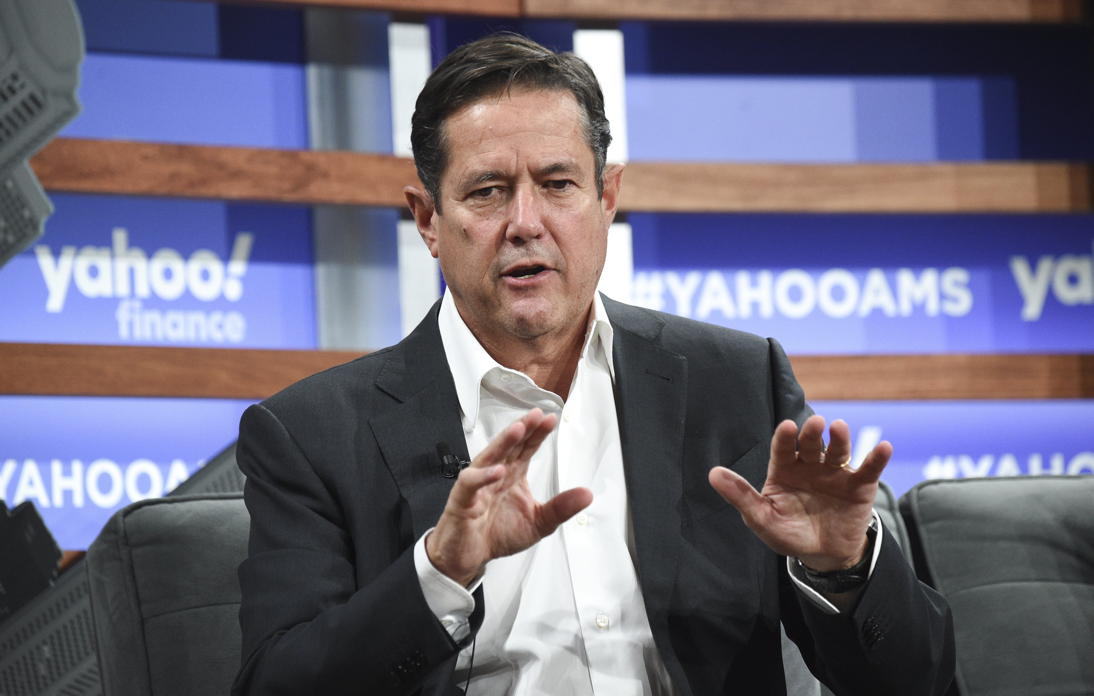 FILE - Barclays CEO Jes Staley participates in the Yahoo Finance All Markets Summit at Union West on Oct. 10, 2019, in New York. (Photo by Evan Agostini/Invision/AP, File)