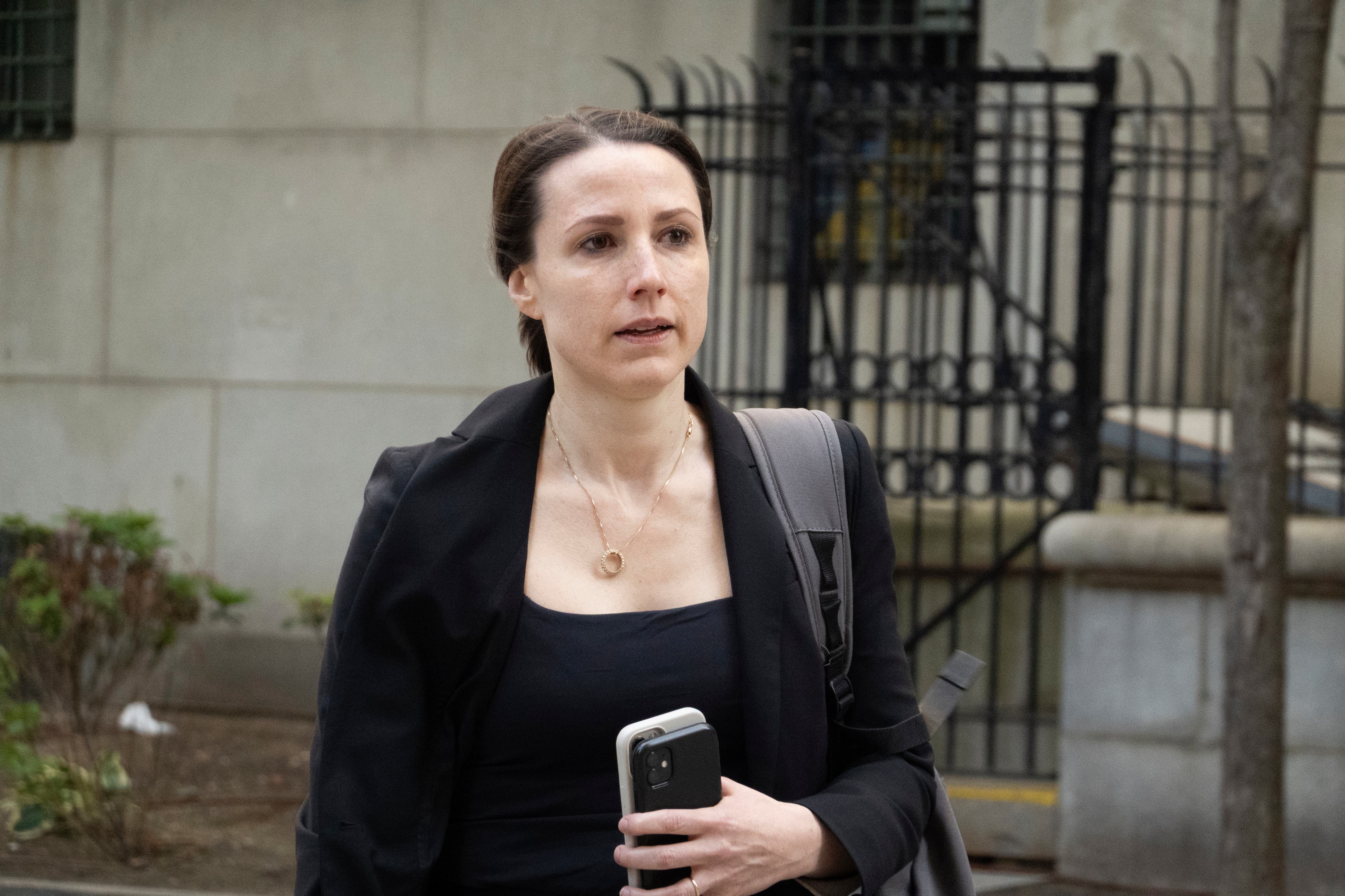 Prosecutor Christy Slavik enters court during the Sean "Diddy" Combs' sex trafficking trial on Monday, May 19, 2025. (AP Photo/Ted Shaffrey)