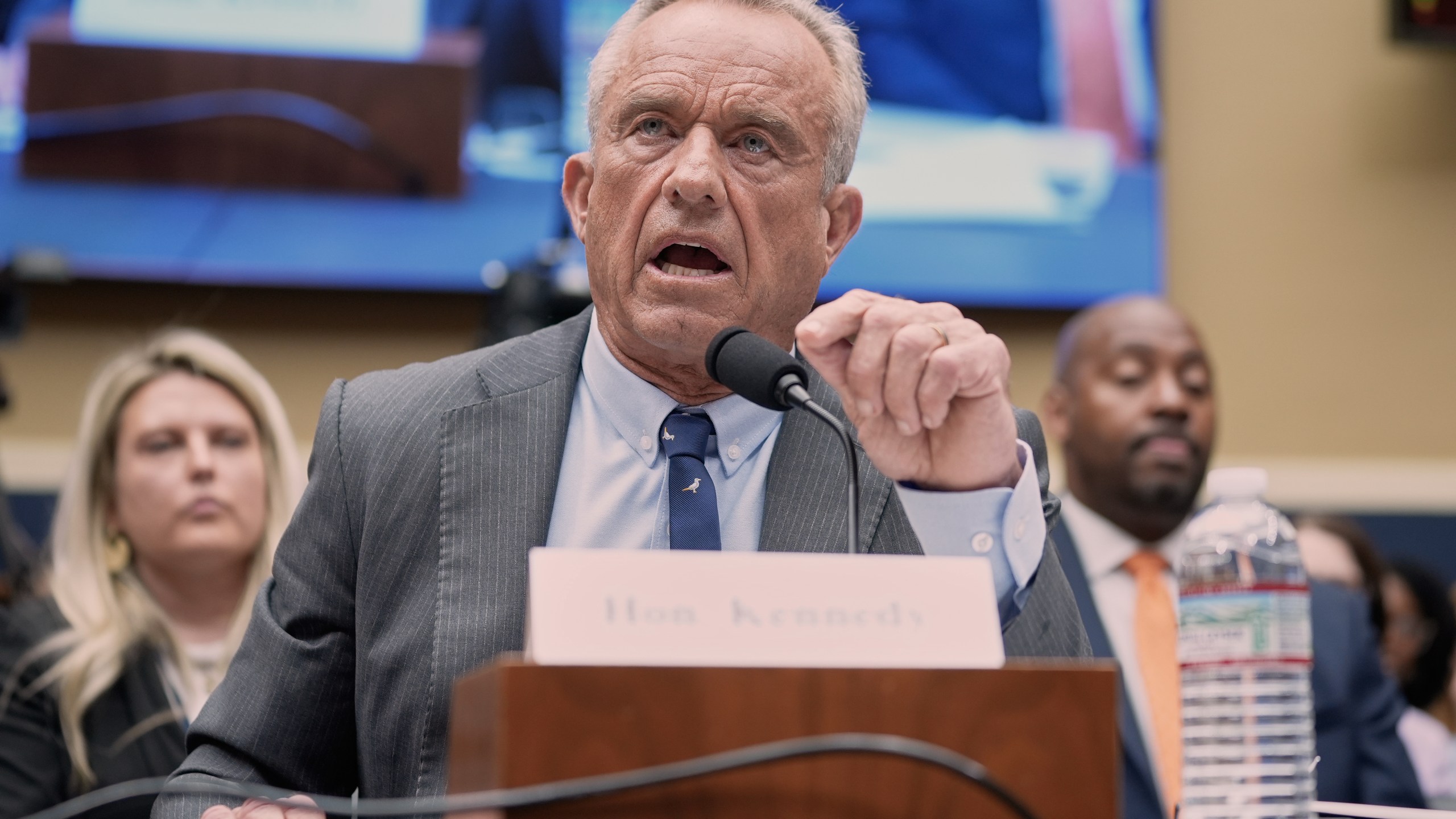 Secretary of Health and Human Services Robert F. Kennedy Jr., testifies during a House Energy and Commerce Committee, Tuesday, June 24, 2025, in Washington. (AP Photo/Mariam Zuhaib)