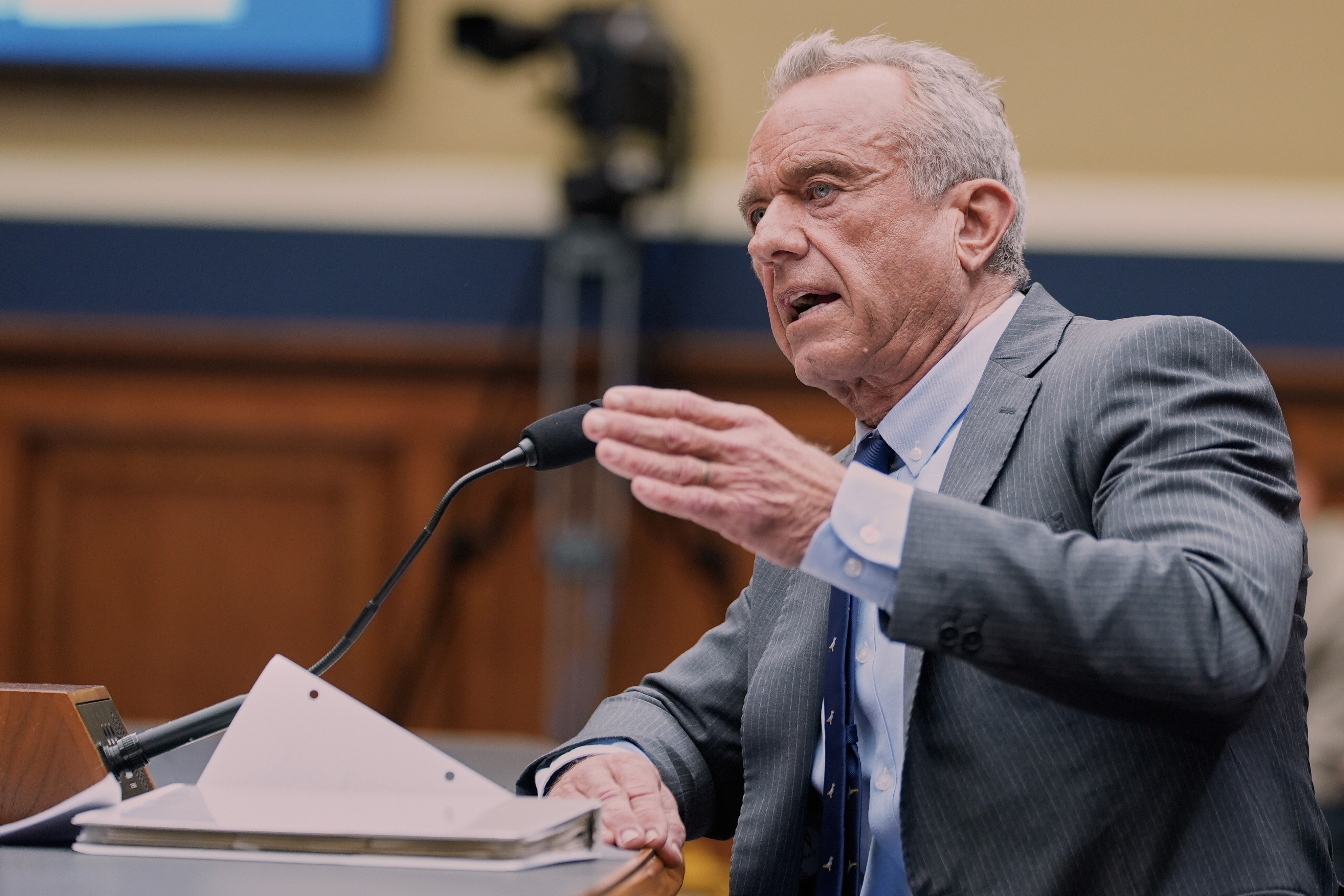 Secretary of Health and Human Services Robert F. Kennedy Jr., testifies during a House Energy and Commerce Committee, Tuesday, June 24, 2025, in Washington. (AP Photo/Mariam Zuhaib)