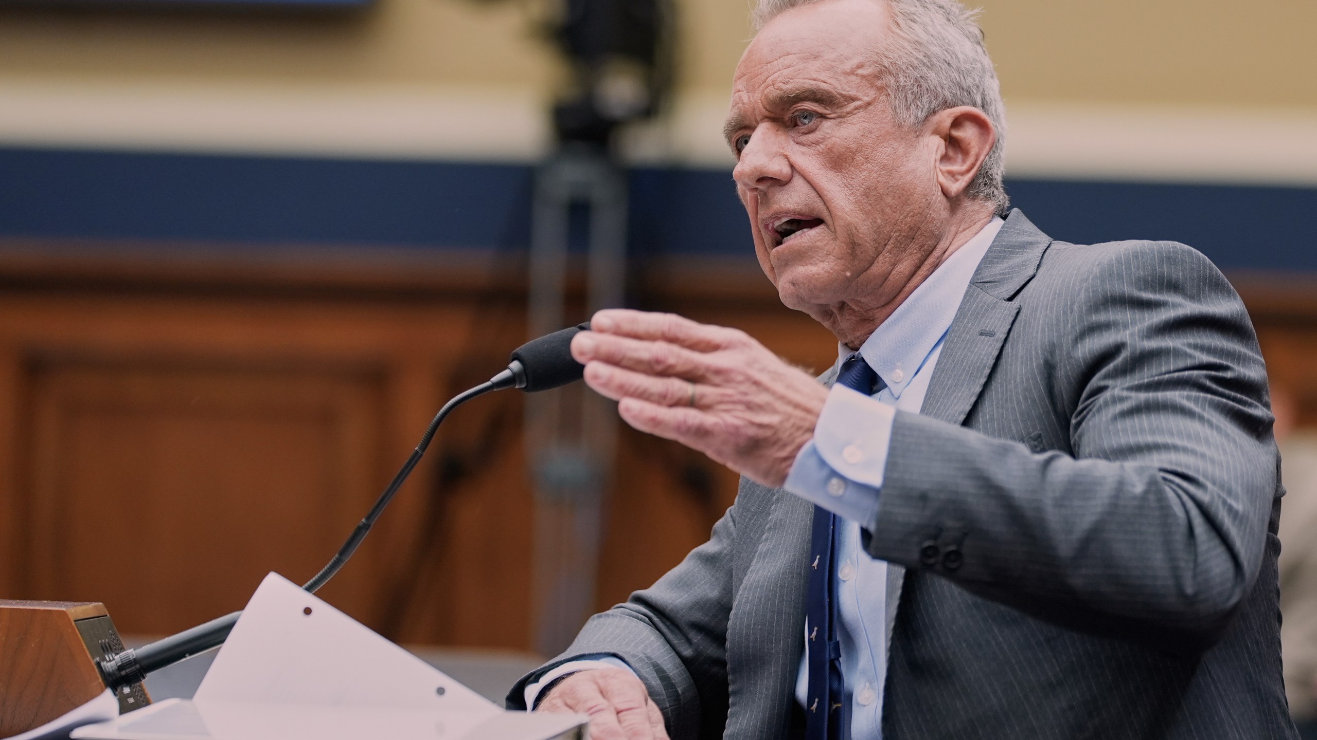 Secretary of Health and Human Services Robert F. Kennedy Jr., testifies during a House Energy and Commerce Committee, Tuesday, June 24, 2025, in Washington. (AP Photo/Mariam Zuhaib)