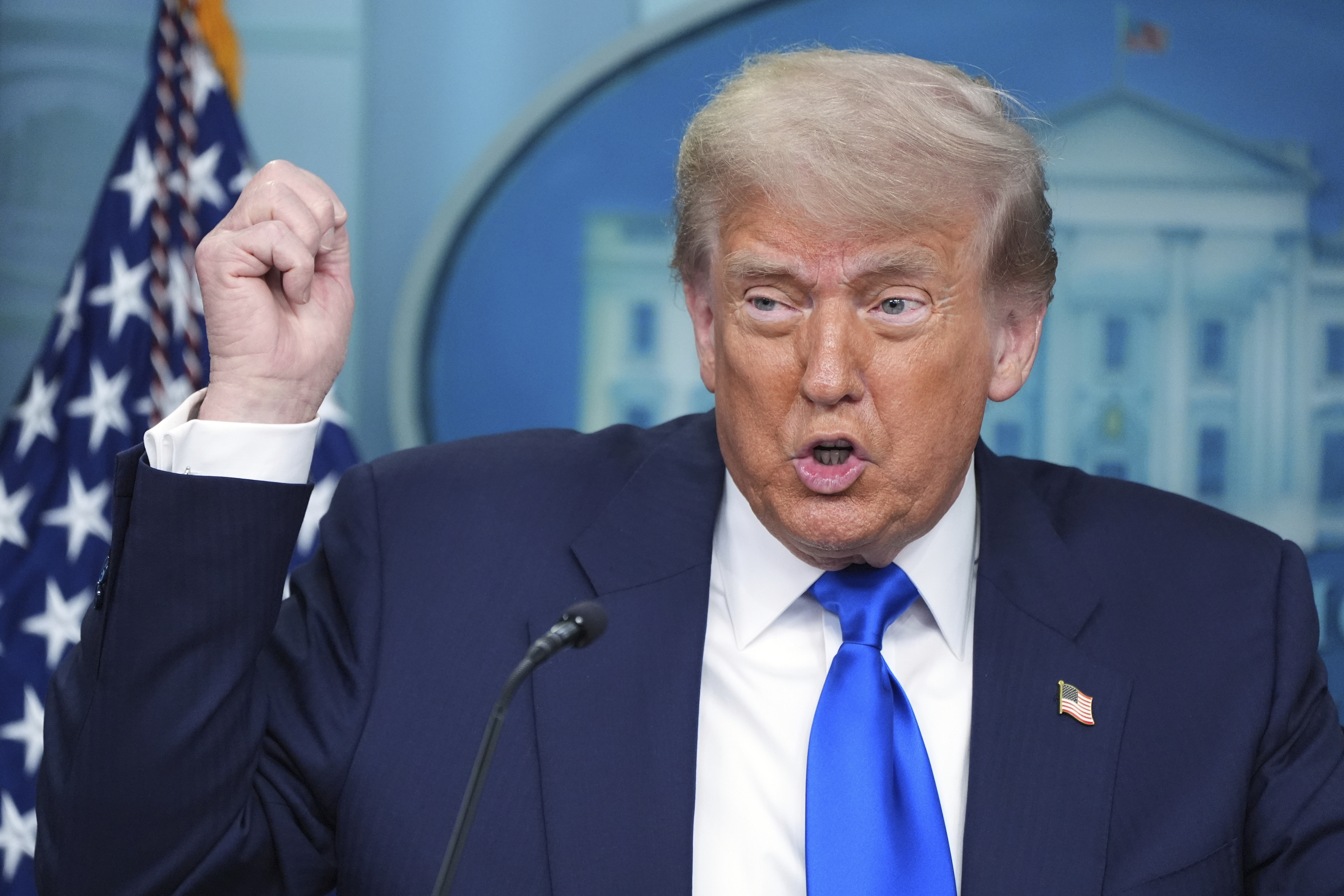 President Donald Trump speaks to the media, Friday, June 27, 2025, in the briefing room of the White House in Washington. (AP Photo/Jacquelyn Martin)