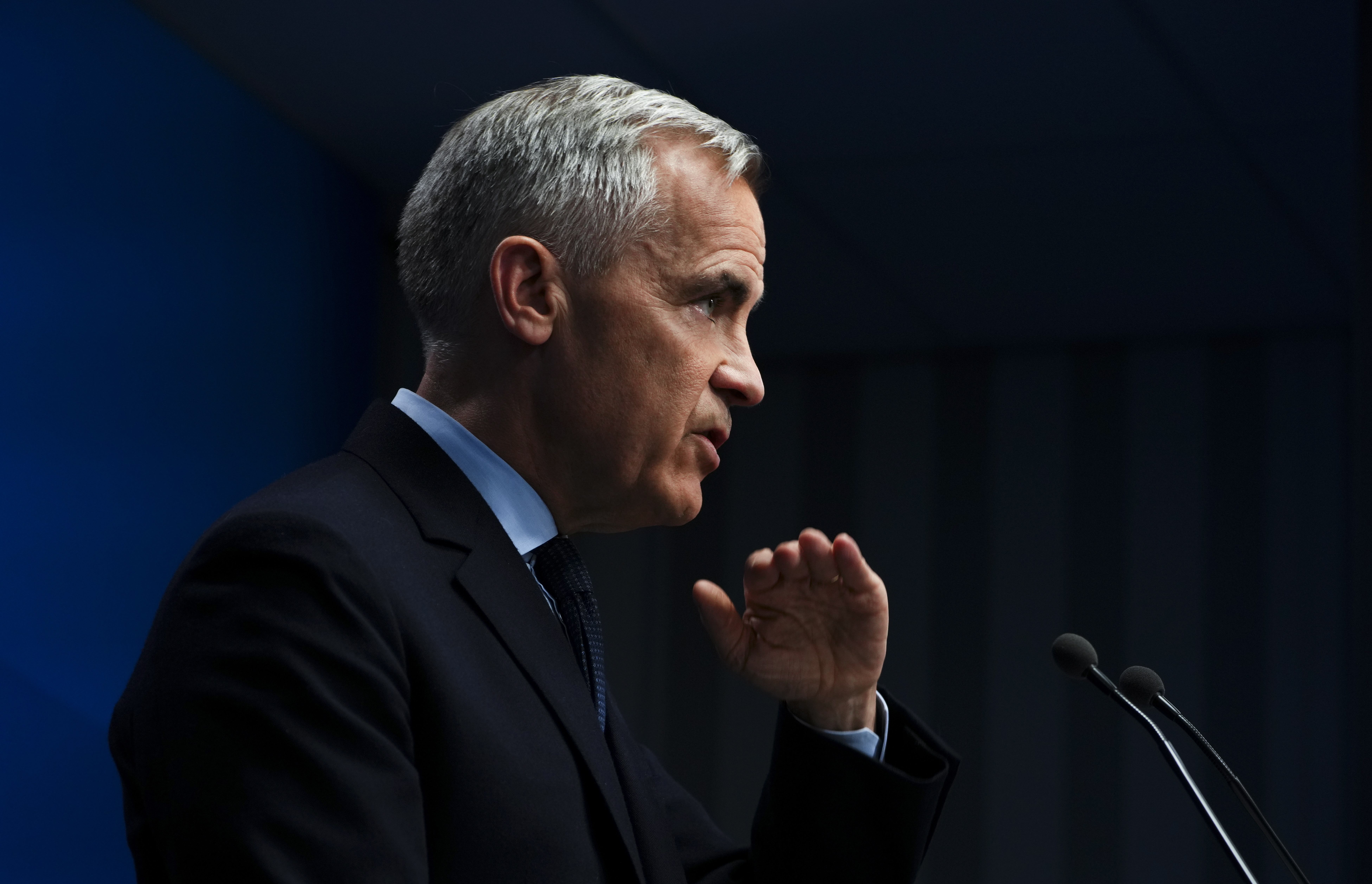 Canadian Prime Minister Mark Carney holds a closing press conference following the NATO Summit in The Hague, Netherlands on Wednesday, June 25, 2025. (Sean Kilpatrick/The Canadian Press via AP)
