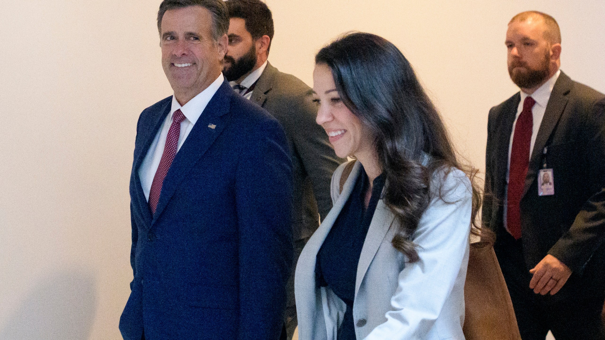 CIA Director John Ratcliffe departs a classified briefing for senators at the Capitol on Capitol Hill, Thursday, June 26, 2025, in Washington. (AP Photo/Rod Lamkey, Jr.)