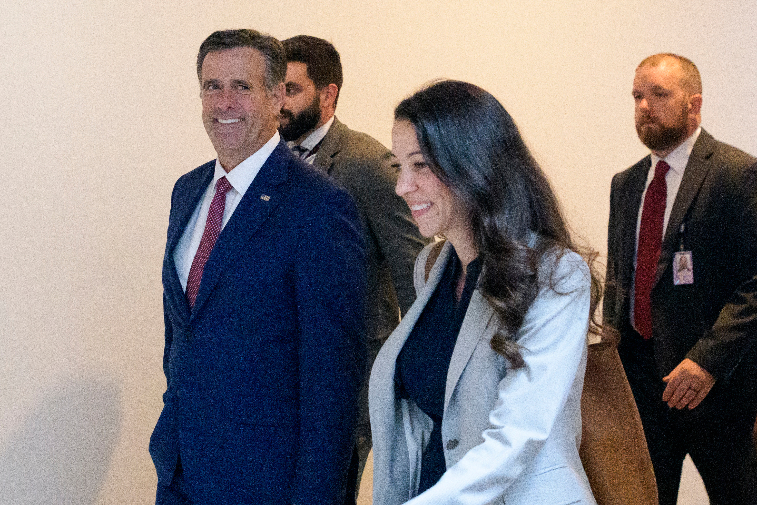 CIA Director John Ratcliffe departs a classified briefing for senators at the Capitol on Capitol Hill, Thursday, June 26, 2025, in Washington. (AP Photo/Rod Lamkey, Jr.)