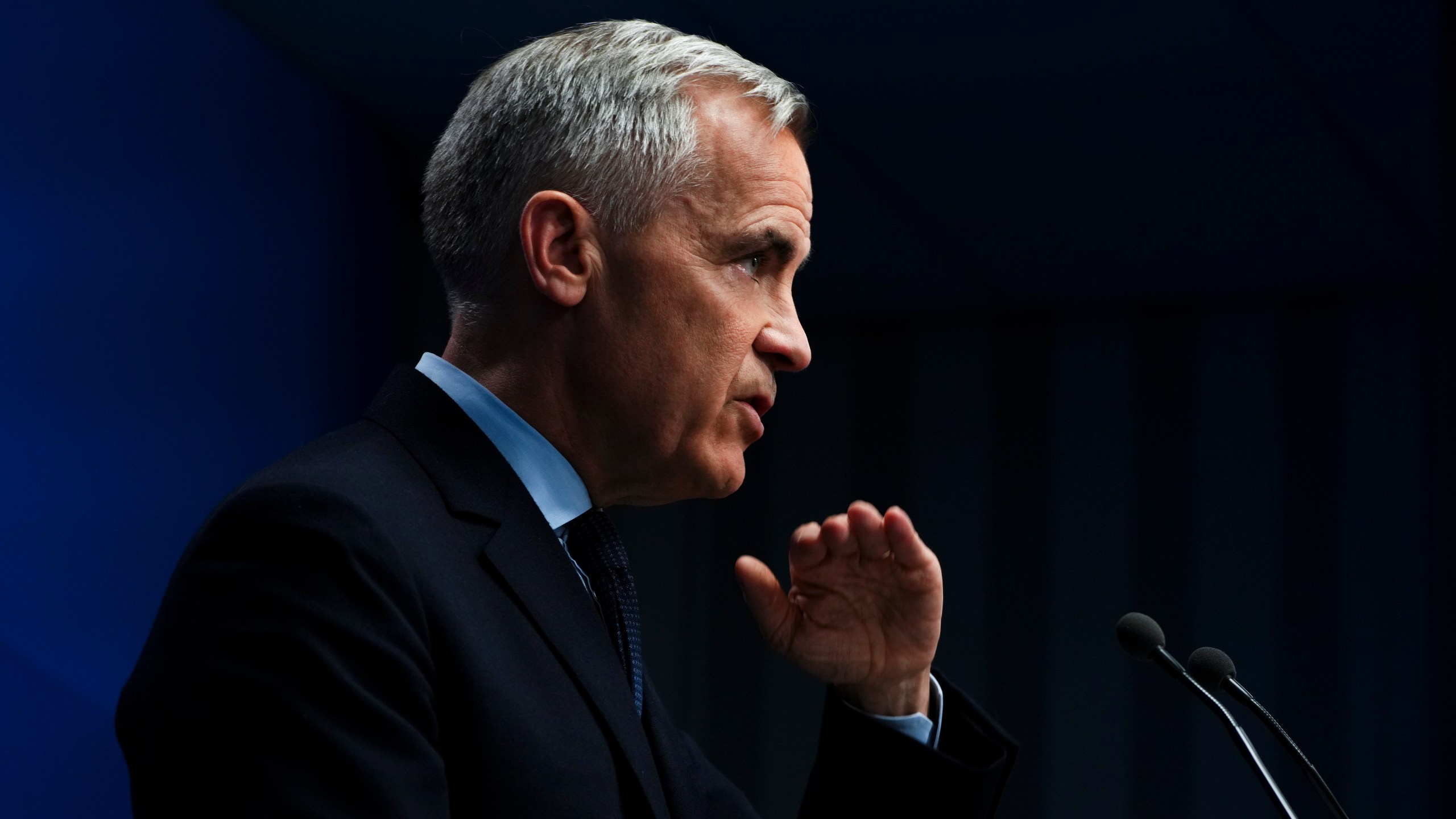 Canadian Prime Minister Mark Carney holds a closing press conference following the NATO Summit in The Hague, Netherlands on Wednesday, June 25, 2025. (Sean Kilpatrick/The Canadian Press via AP)