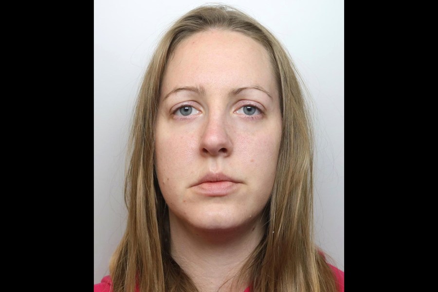 FILE - This undated handout photo issued by Cheshire Constabulary shows of nurse Lucy Letby. (Cheshire Constabulary via AP, File)