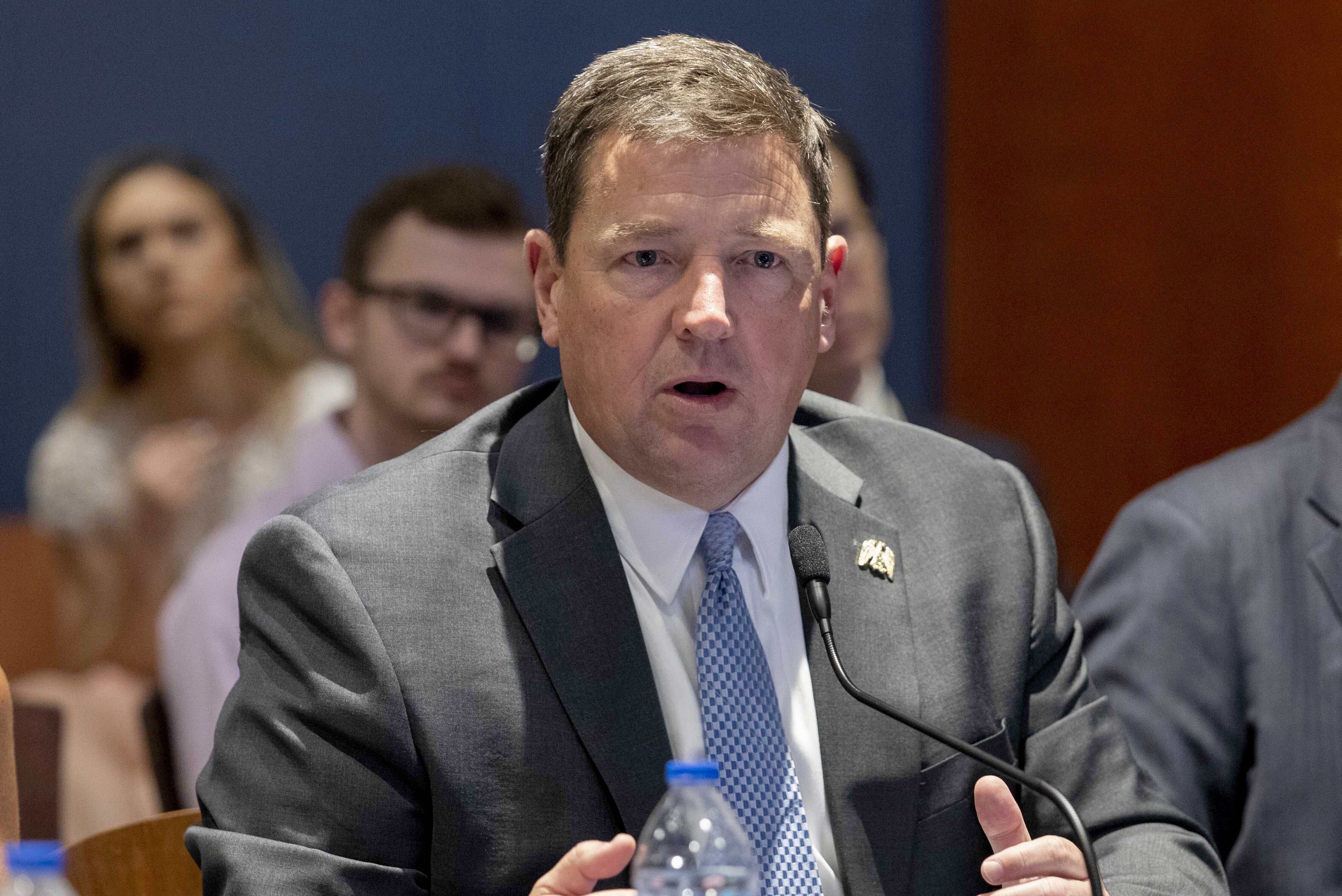 FILE - Ed Martin speaks at an event at the Capitol in Washington, on June 13, 2023. (AP Photo/Amanda Andrade-Rhoades, File)