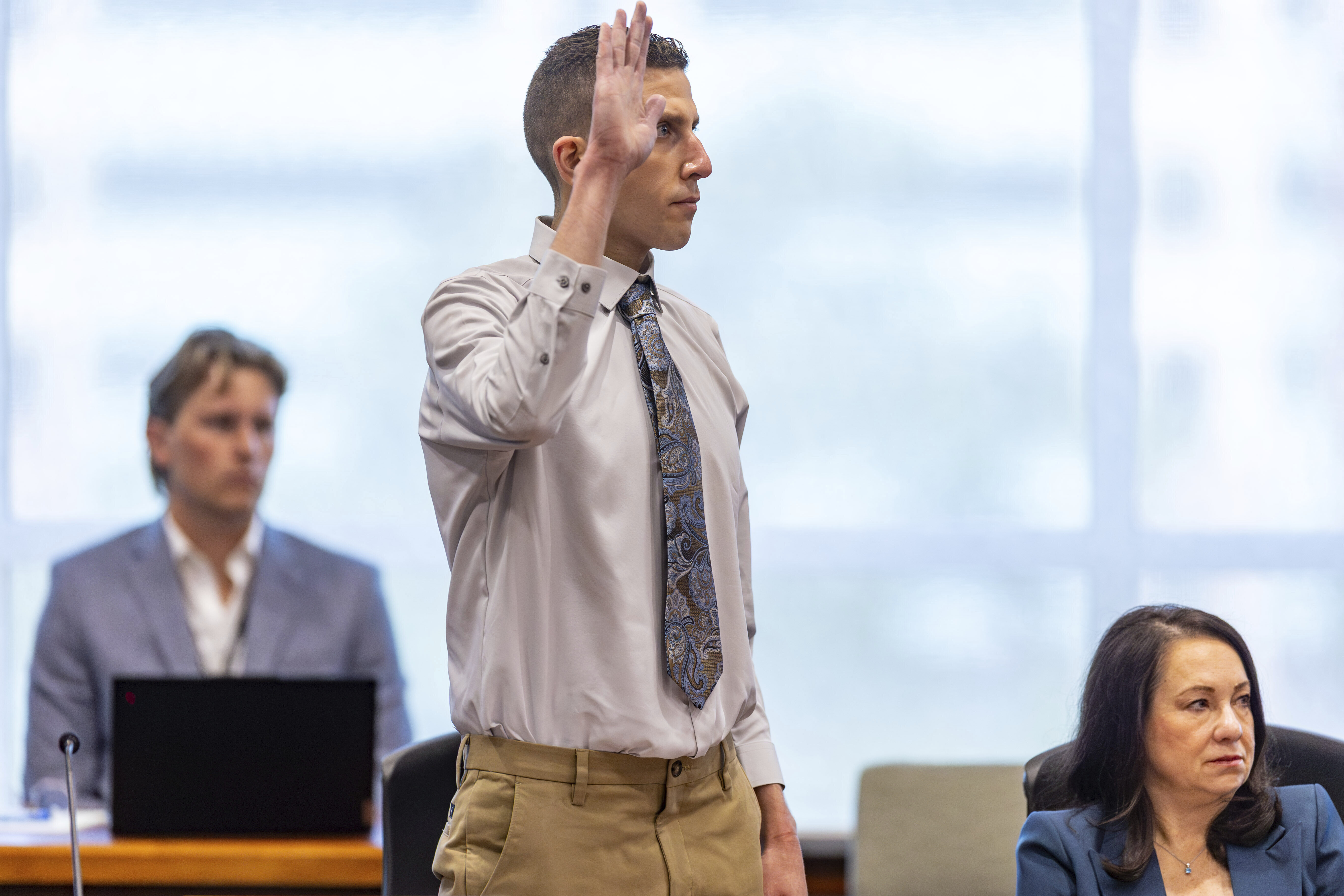 Brian Kohberger, charged in the murders of four University of Idaho students, appears at the Ada County Courthouse, Wednesday, July 2, 2025, in Boise, Idaho. (AP Photo/Kyle Green, Pool)