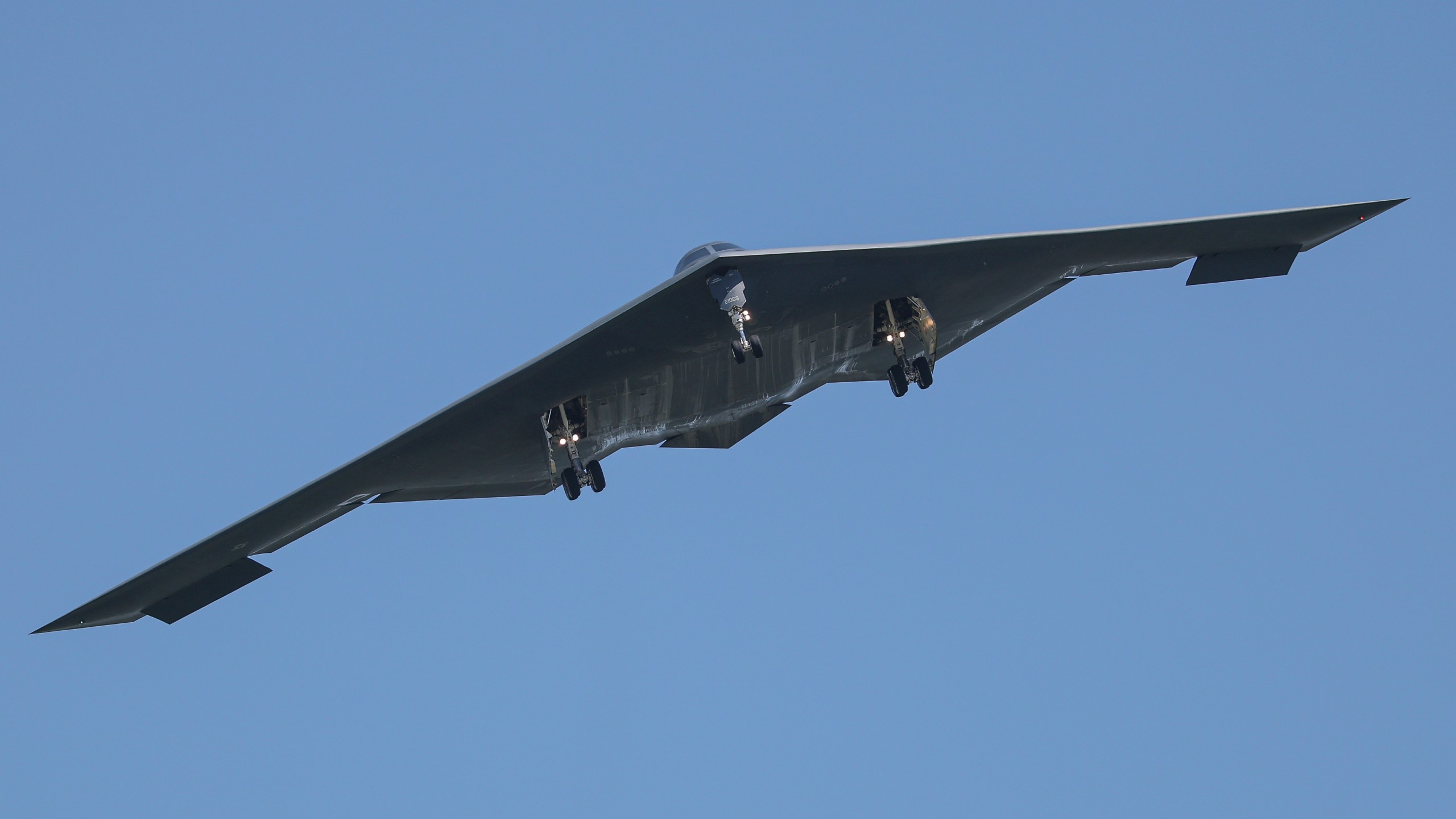 FILE - A B-2 bomber arrives at Whiteman Air Force Base Mo., June 22, 2025. (AP Photo/David Smith, File)