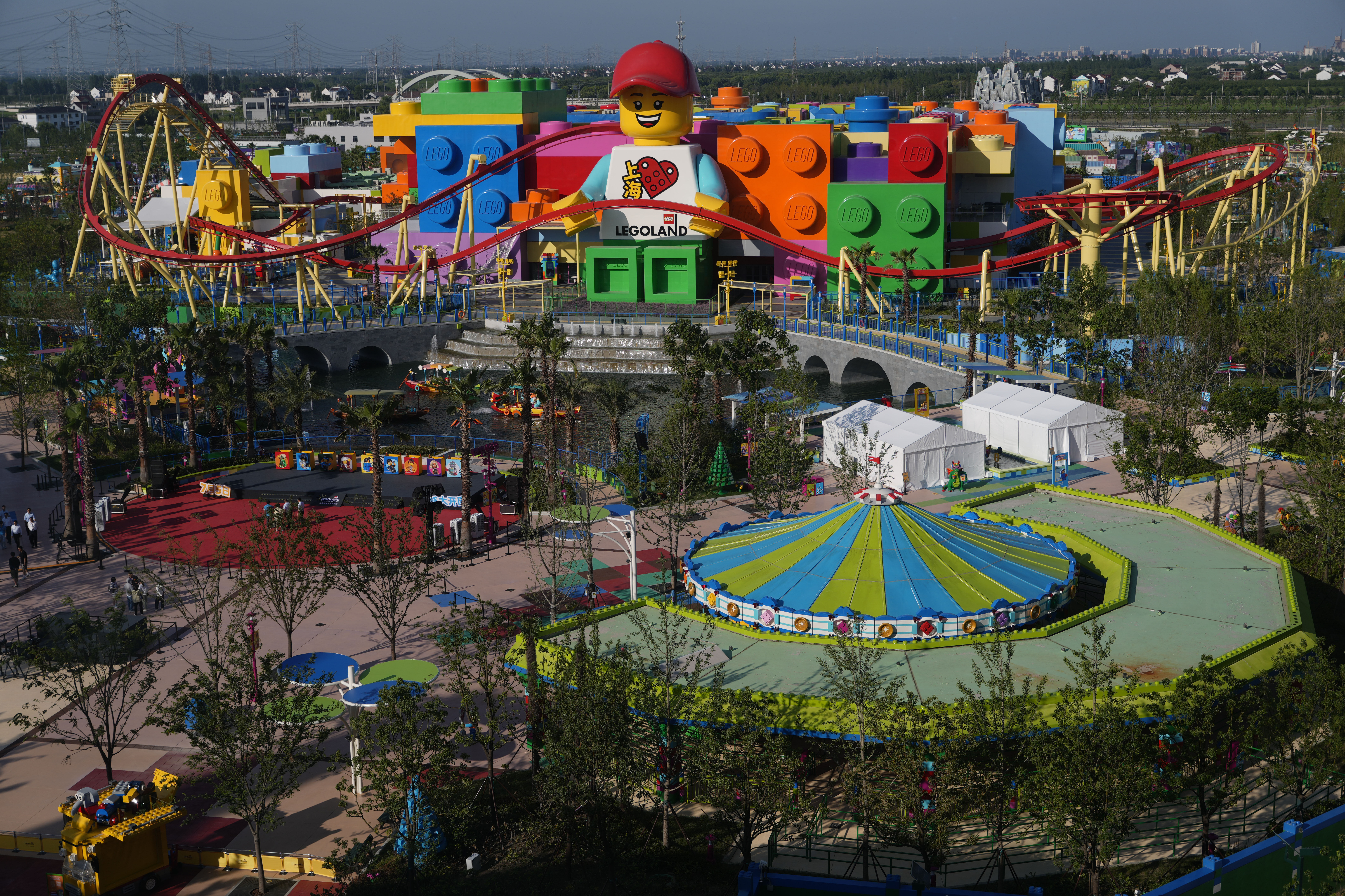 A view of Legoland Shanghai a day before it opens to the public in Shanghai, China, Friday, July 4, 2025. (AP Photo/Ng Han Guan)