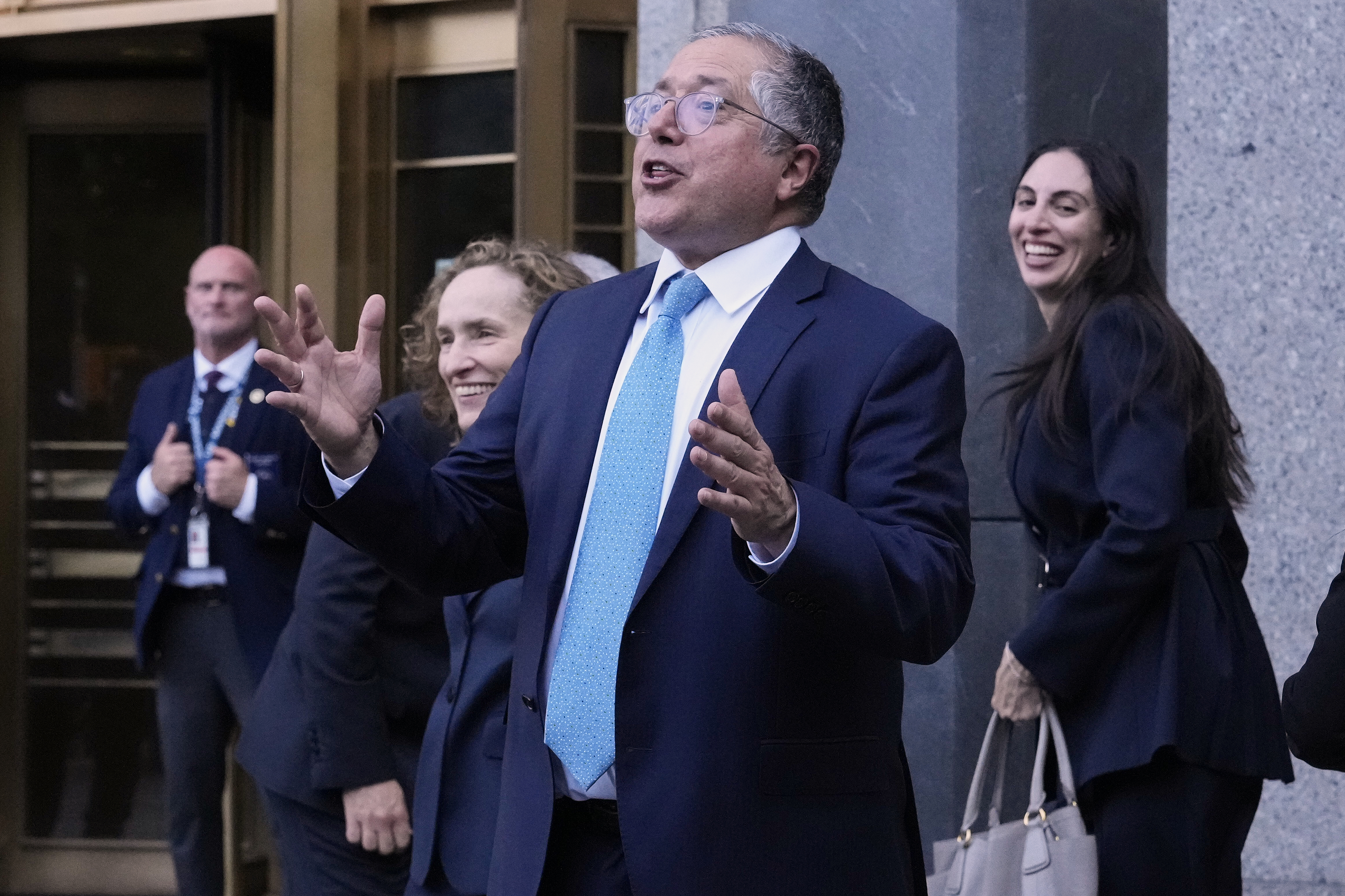 Defense attorney Marc Agnifilo, speaks outside Manhattan federal court after Sean "Diddy" Combs was denied bail after being convicted of prostitution-related offenses but acquitted of sex trafficking and racketeering charges, Wednesday, July 2, 2025, in New York. (AP Photo/Yuki Iwamura)