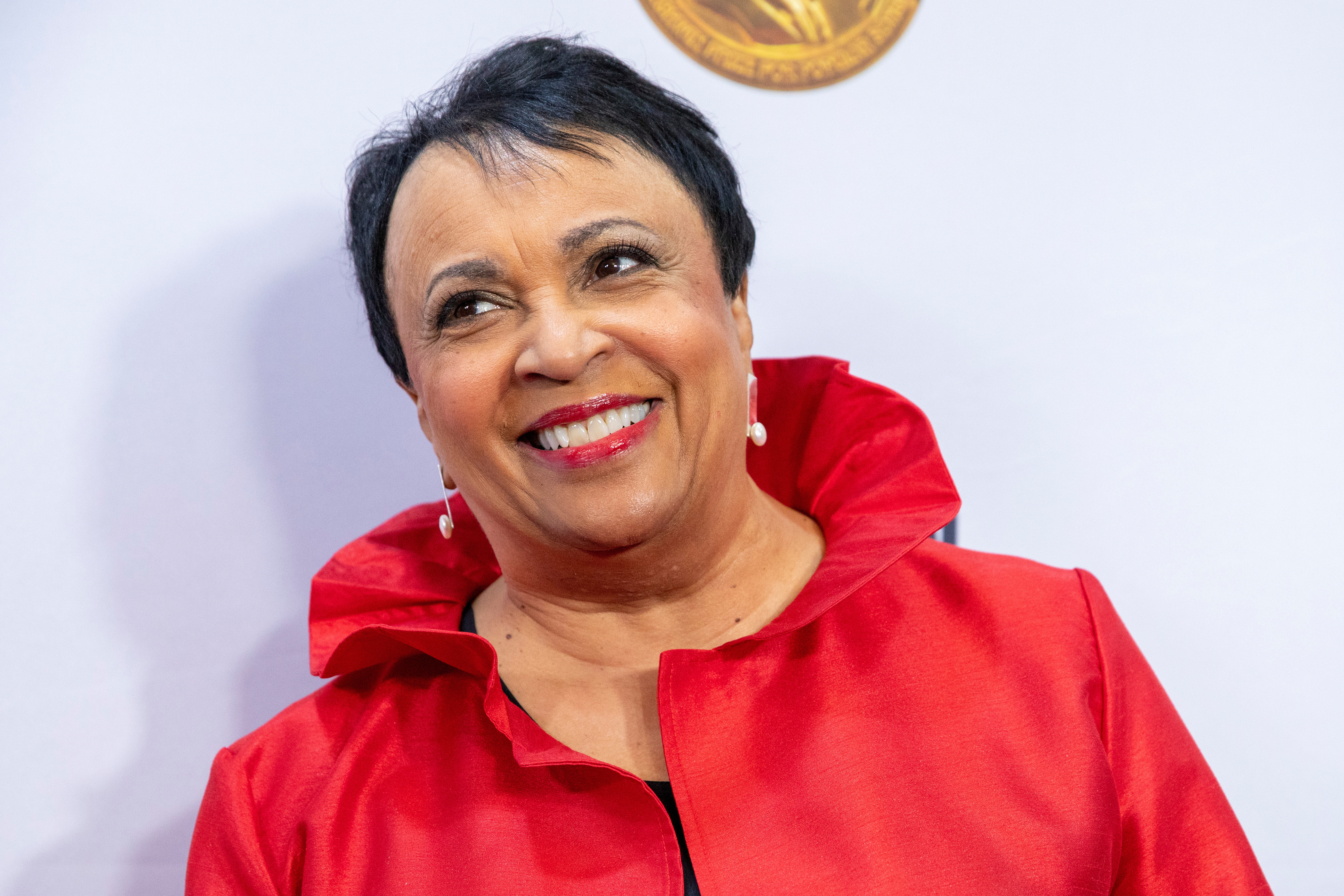 FILE - Librarian of Congress Carla Hayden arrives at the presentation of the Gershwin Prize, to be awarded to Joni Mitchell at DAR Constitution Hall in Washington March 1, 2023. (AP Photo/Amanda Andrade-Rhoades, File)