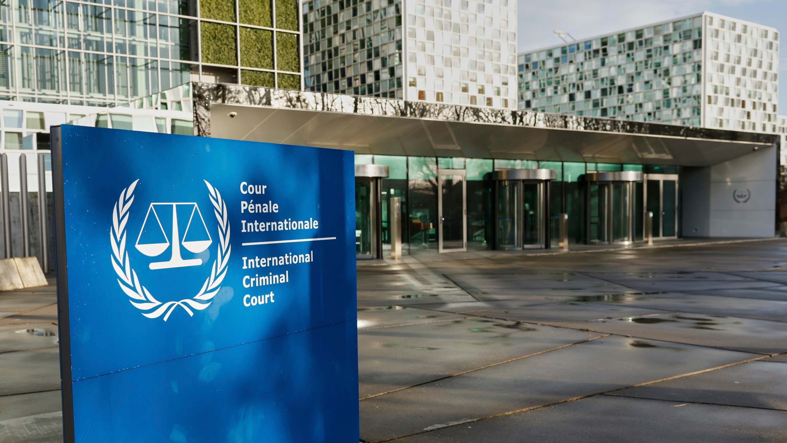FILE - A general view of the exterior of the International Criminal Court at The Hague, Netherlands, March 12, 2025. (AP Photo/Omar Havana, File)