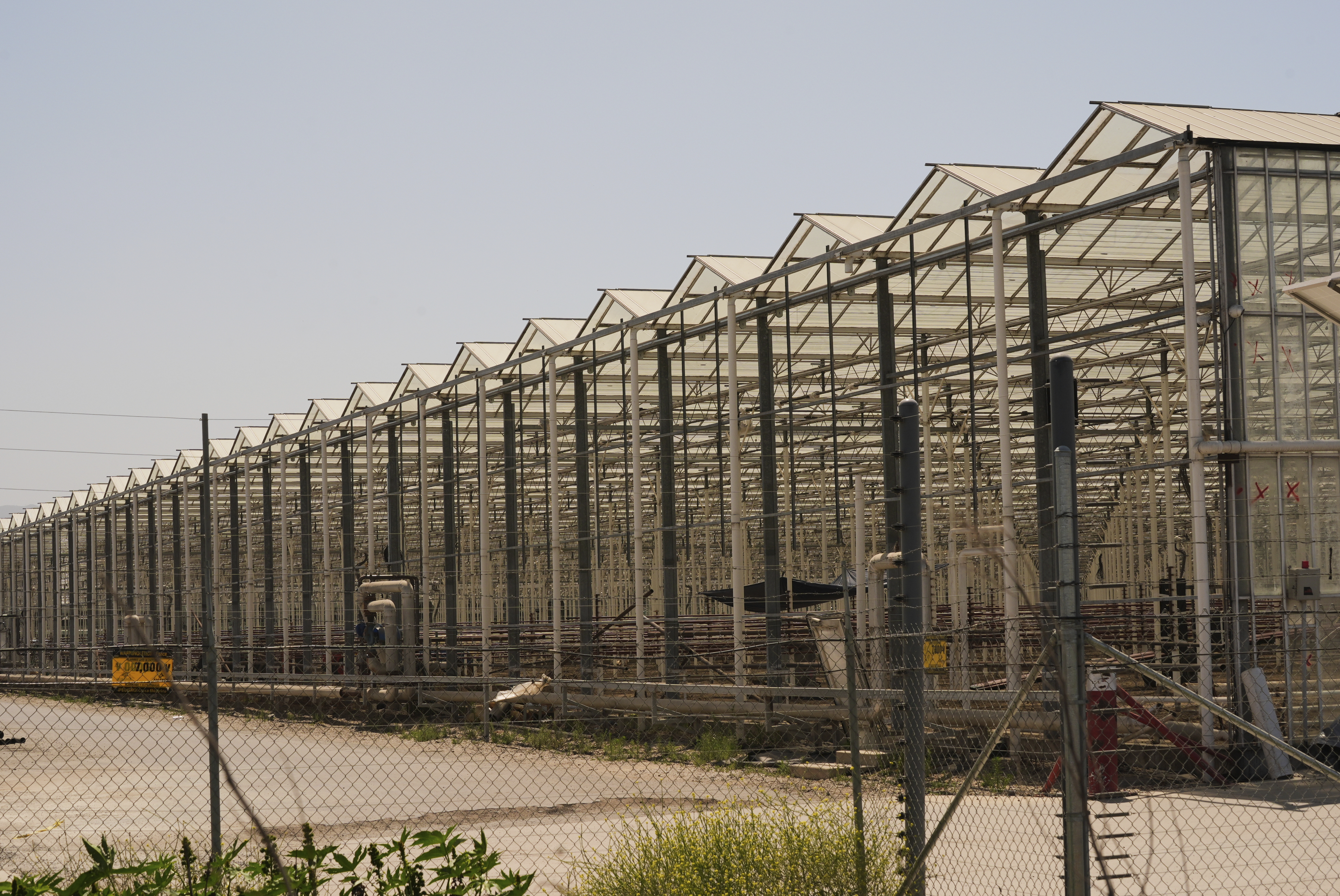 An exterior of Glass House Farms is shown, a day after an immigration raid on the facility, on Friday, July 11, 2025, in Camarillo, Calif. (AP Photo/Damian Dovarganes)
