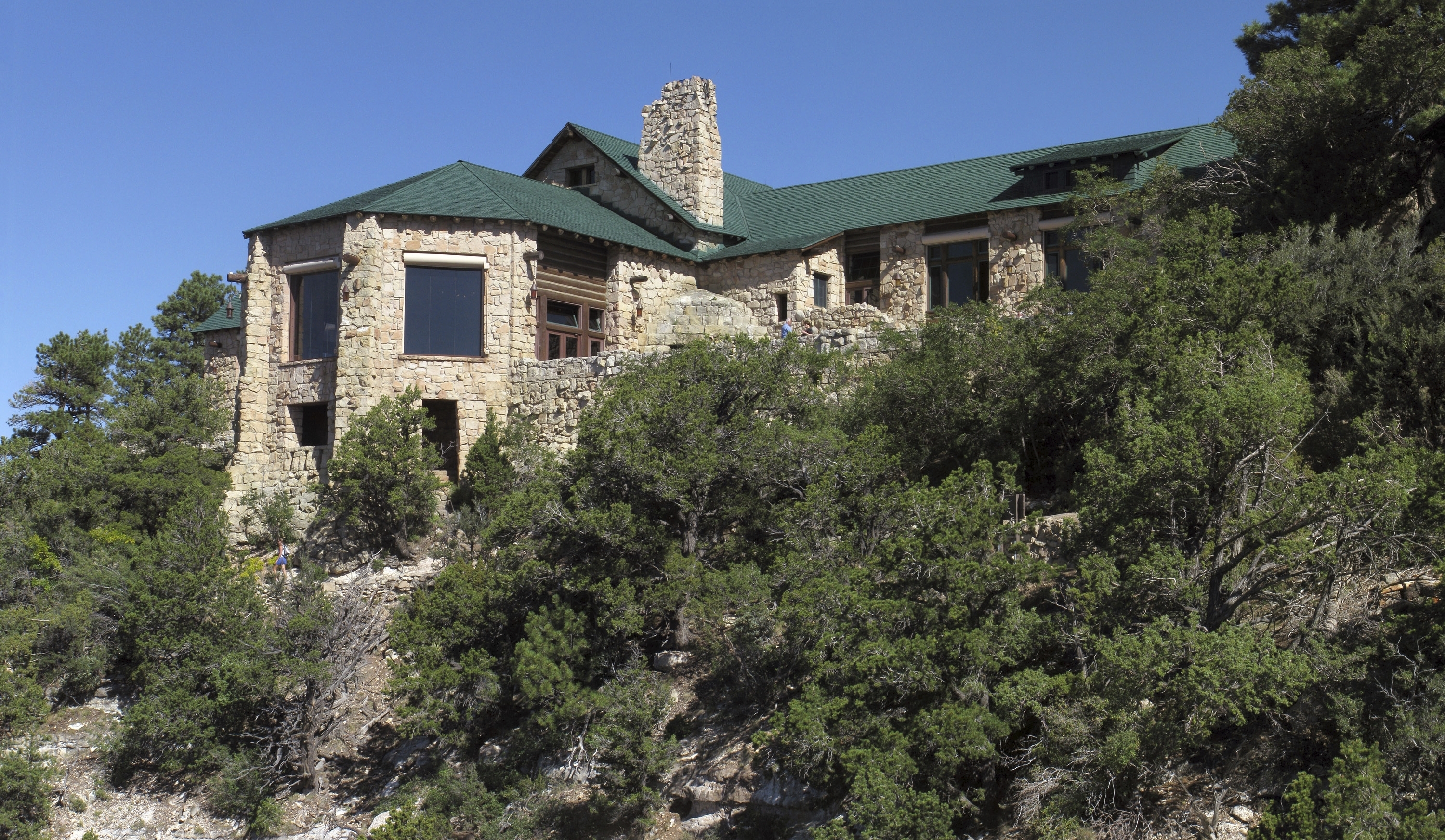 This undated photo provided by the National Park Service shows Grand Canyon Lodge on the North Rim of Grand Canyon, Ariz. (Michael Quinn/National Park Service via AP)
