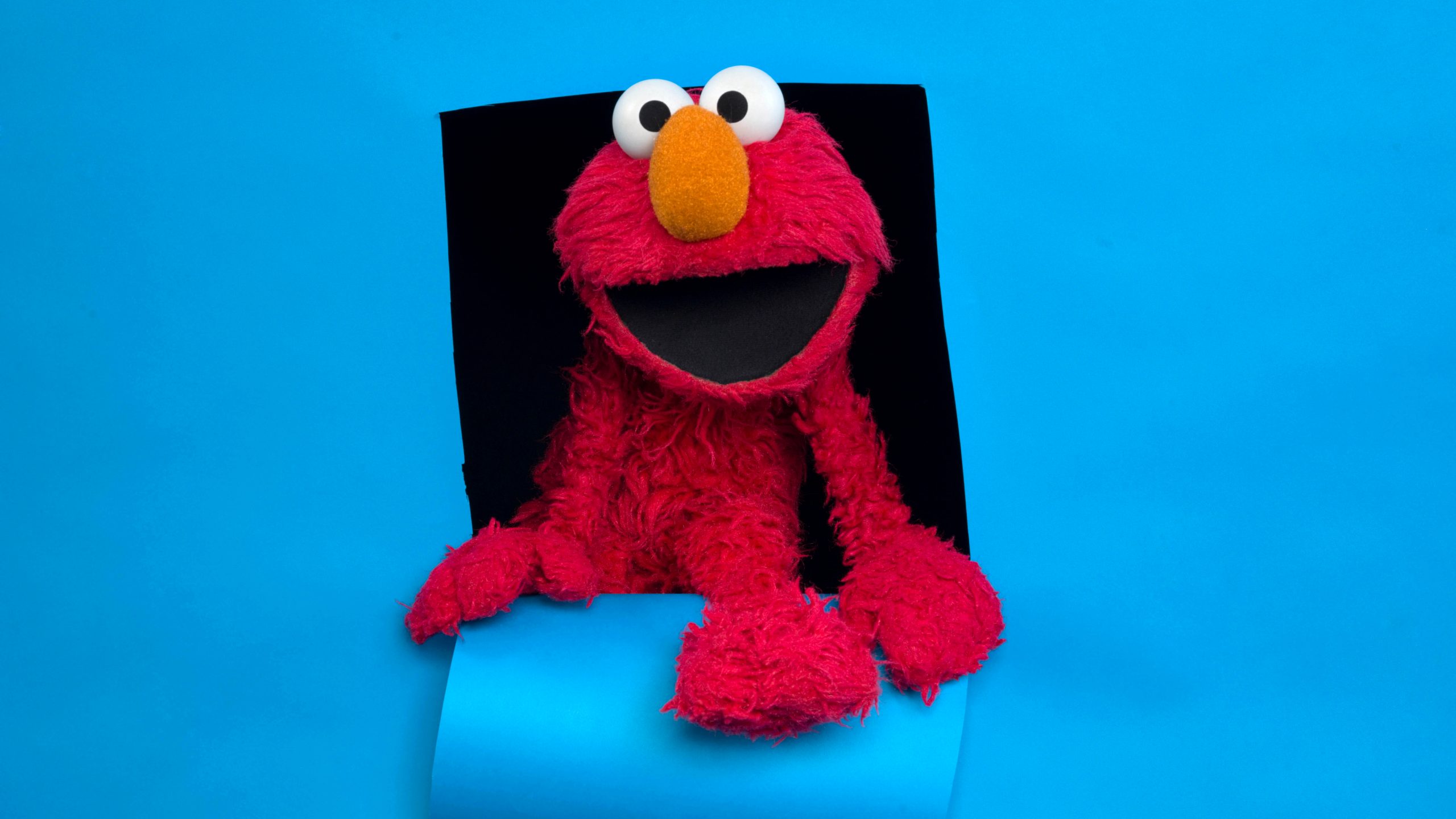 FILE - Elmo of the film "Being Elmo" poses for a portrait in the Fender Music Lodge during the 2011 Sundance Film Festival in Park City, Utah on Jan. 24, 2011. (AP Photo/Victoria Will, File)