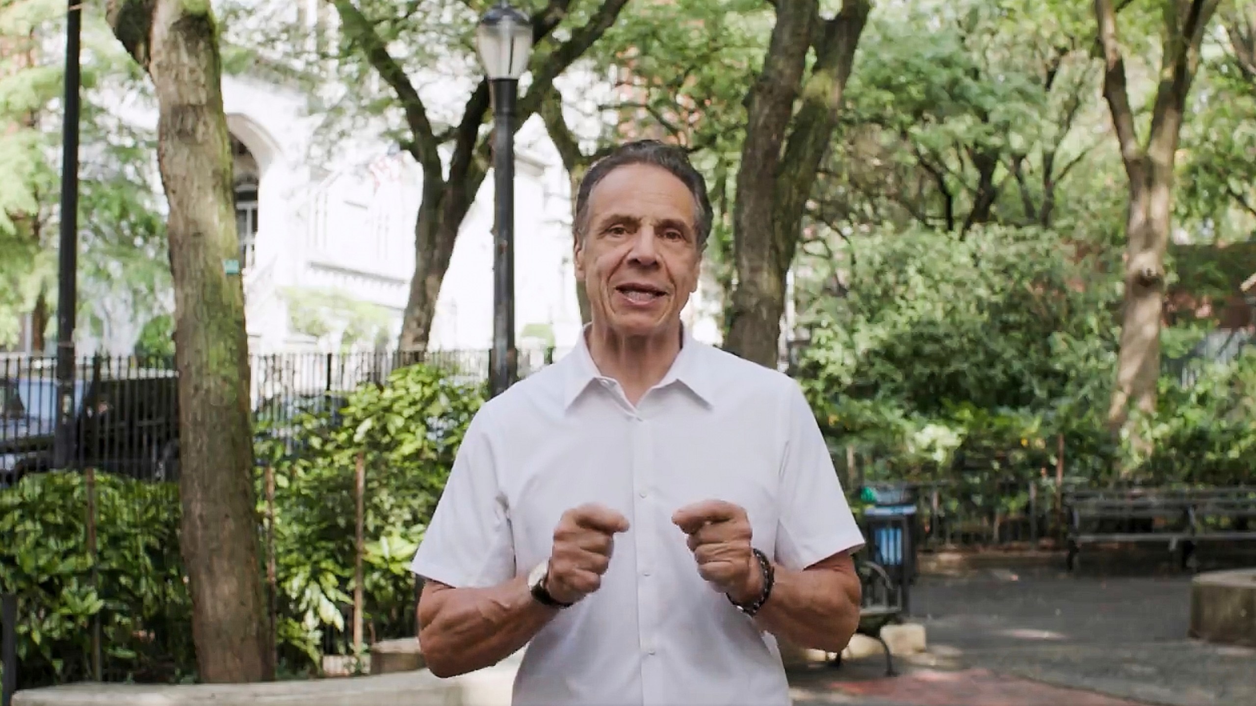 This image from video posted on the Cuomo for Mayor X account shows the former New York governor as he says he will run for mayor of New York City as an independent candidate, staying in a crowded field trying to thwart surging left-wing Democratic candidate Zohran Mamdani. (Cuomo for Mayor via AP)