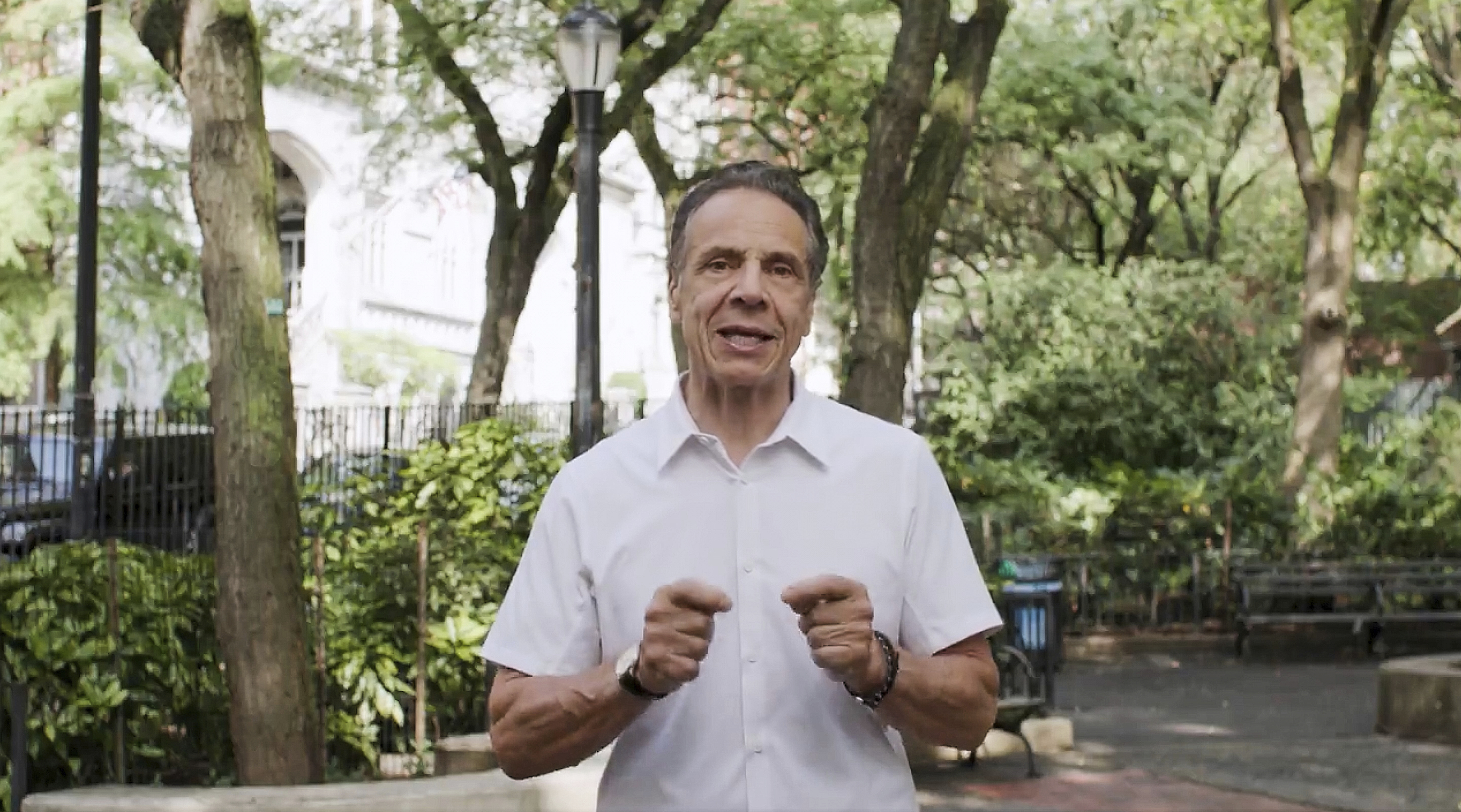 This image from video posted on the Cuomo for Mayor X account shows the former New York governor as he says he will run for mayor of New York City as an independent candidate, staying in a crowded field trying to thwart surging left-wing Democratic candidate Zohran Mamdani. (Cuomo for Mayor via AP)