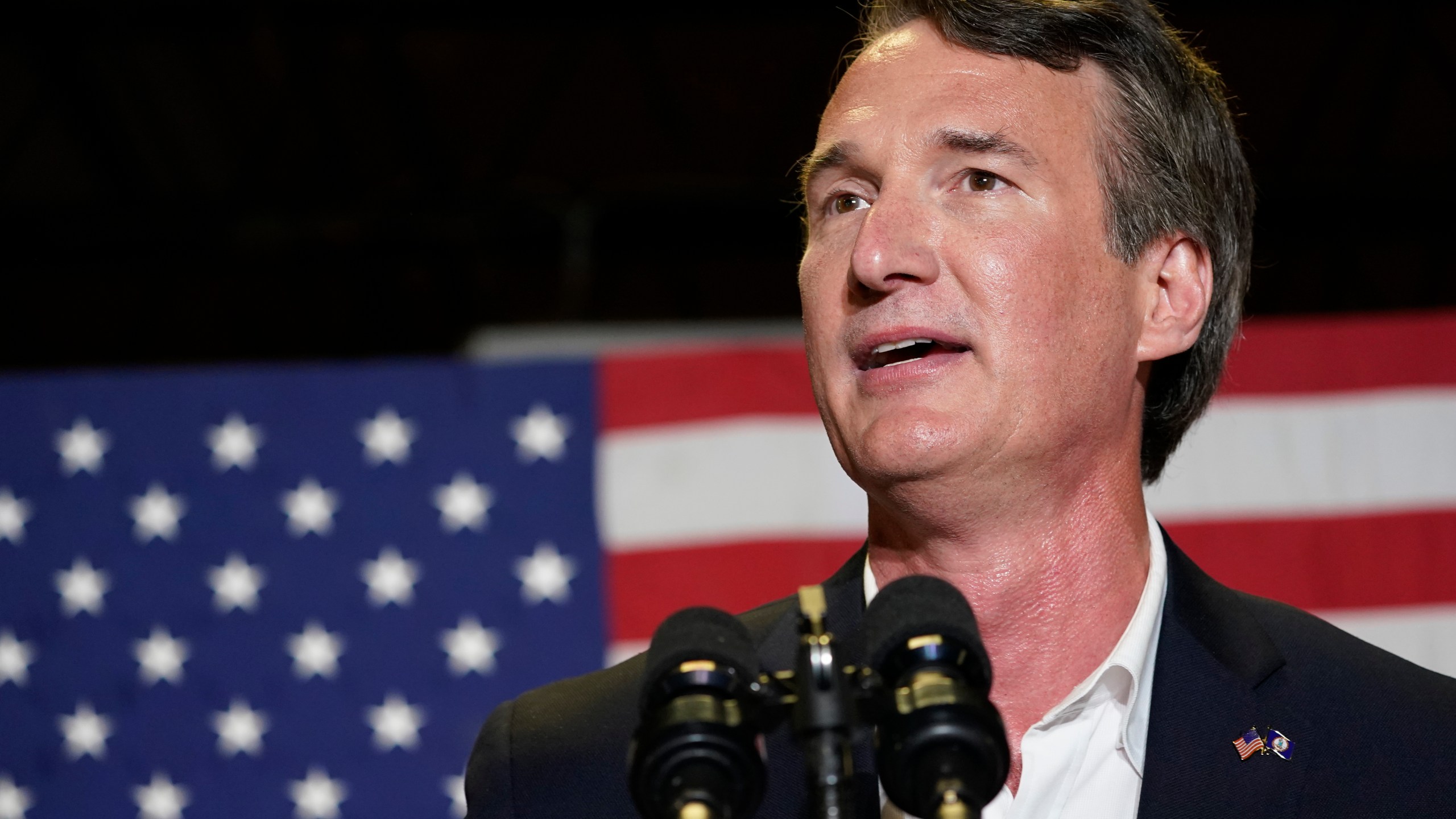 FILE - Republican gubernatorial candidate Glenn Youngkin speaks during an event in Richmond, Va., May 11, 2021. (AP Photo/Steve Helber, File)