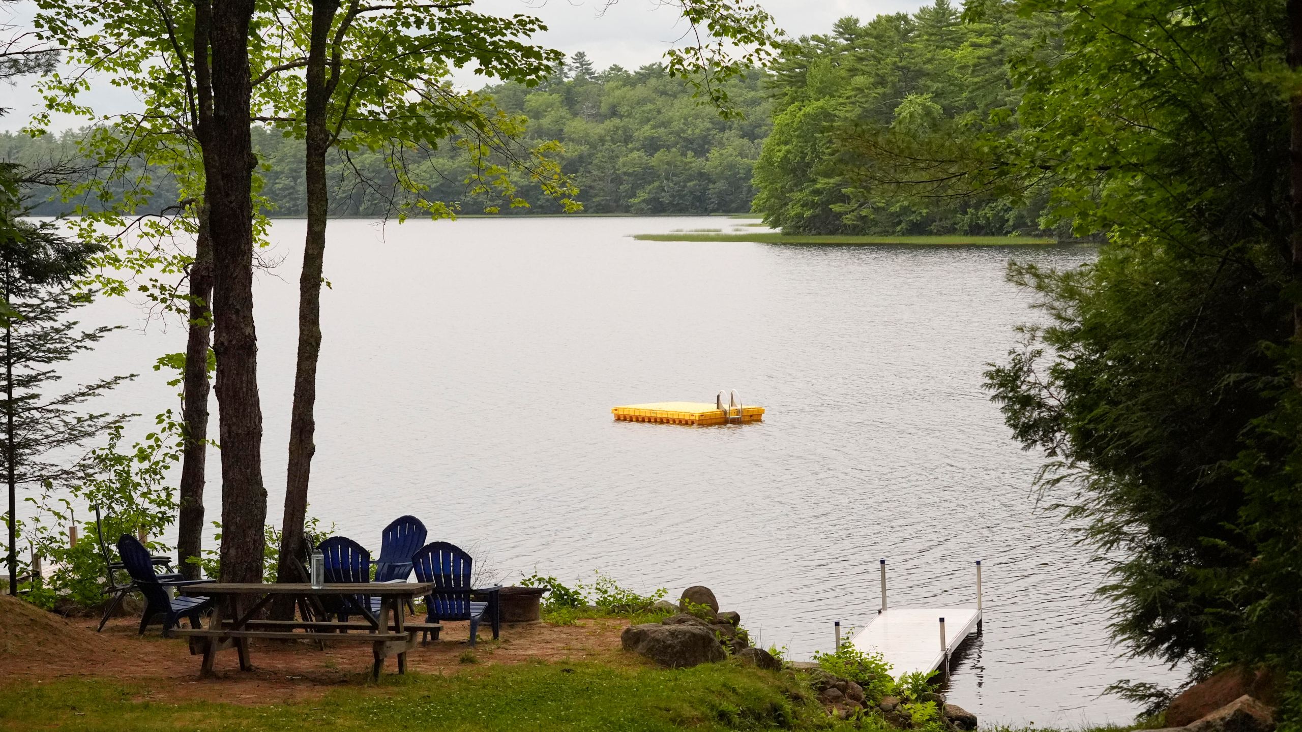 Crawford Pond is seen Wednesday, July 9, 2025, in Union, Maine. Police are investigating the murder of a woman last seen paddleboarding on the pond. (AP Photo/Robert F. Bukaty)