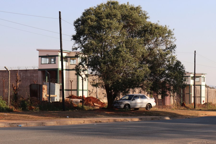 A guard tower at Matsapha Correctional Complex is seen in Matsapha, near Mbabane, Eswatini, Thursday July 17, 2025. (AP Photo)