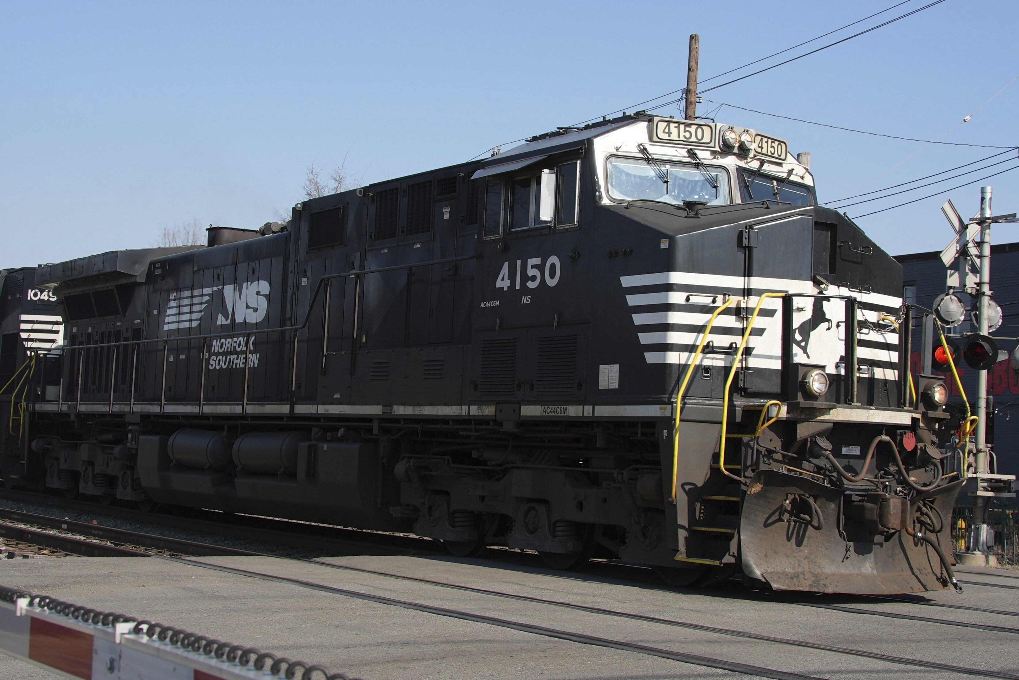 FILE - A Norfolk Southern freight train passes through Homestead, Pa., March 12, 2025. (AP Photo/Gene J. Puskar, File)