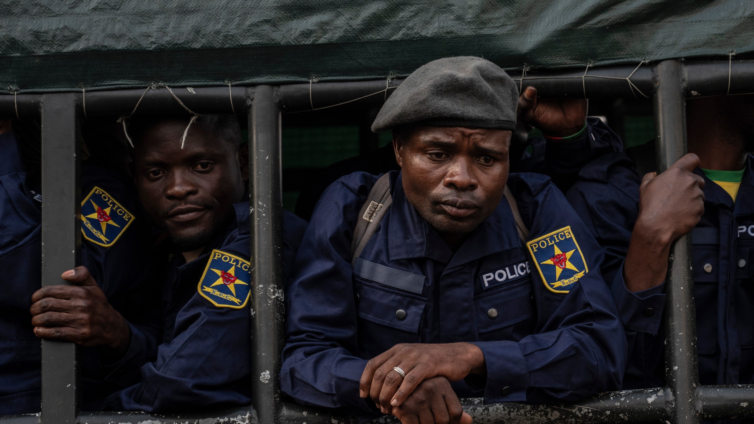 FILE - Former members of the Armed Forces of the Democratic Republic of Congo (FARDC) and police officers who allegedly surrendered to M23 rebels arrive in Goma, Congo, Feb. 23, 2025. (AP Photo/Moses Sawasawa, file)