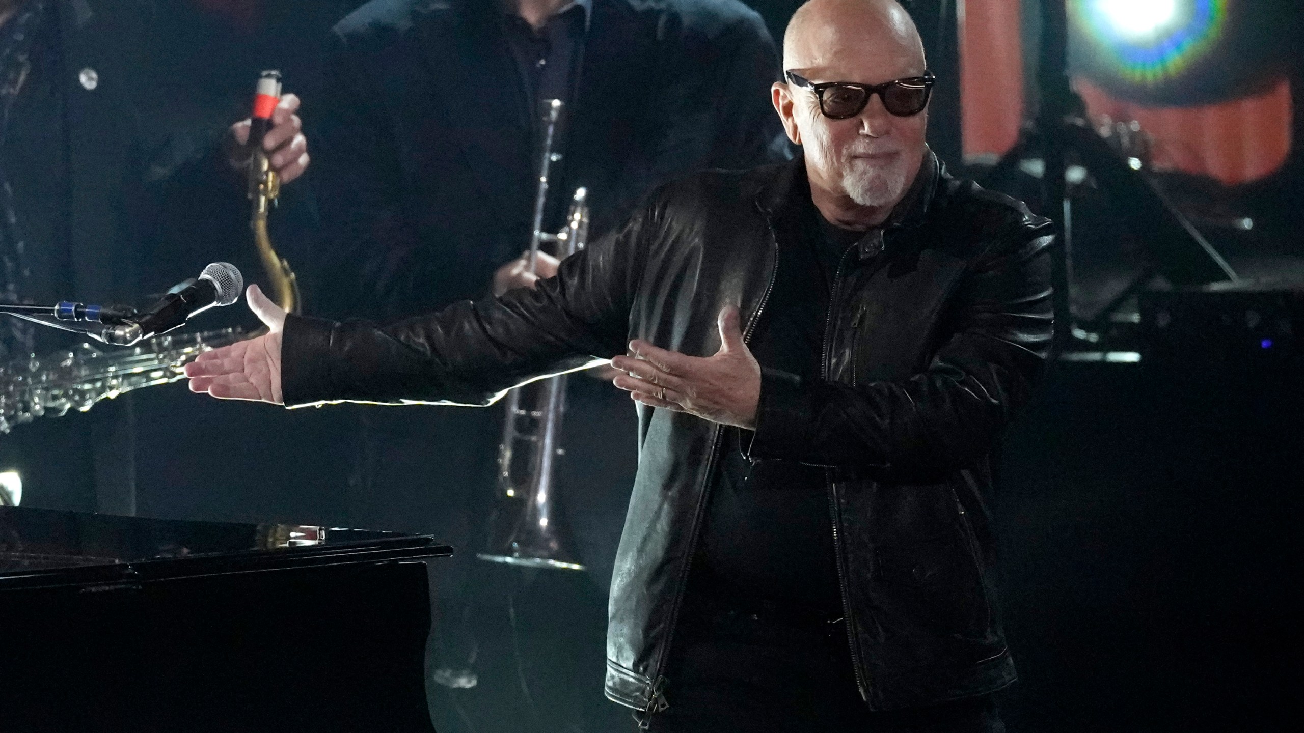 FILE - Billy Joel performs "You May Be Right" during the 66th annual Grammy Awards on Sunday, Feb. 4, 2024, in Los Angeles. (AP Photo/Chris Pizzello, file)