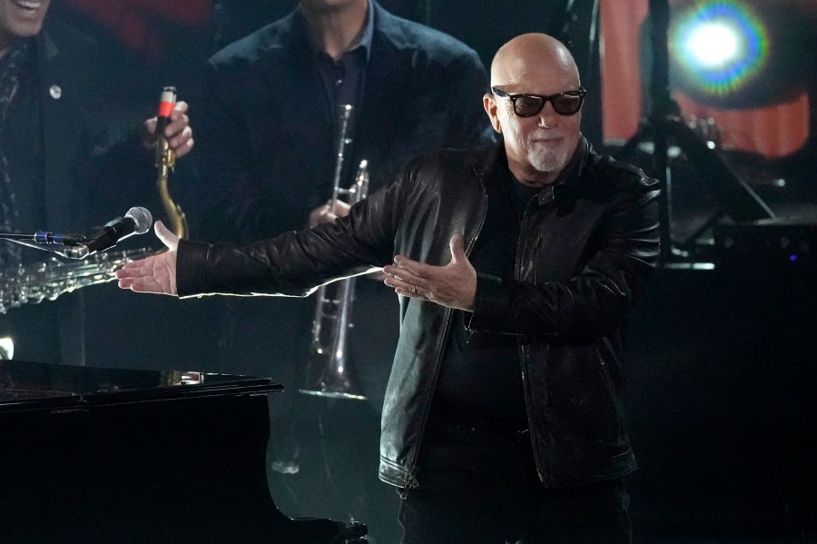 FILE - Billy Joel performs "You May Be Right" during the 66th annual Grammy Awards on Sunday, Feb. 4, 2024, in Los Angeles. (AP Photo/Chris Pizzello, file)