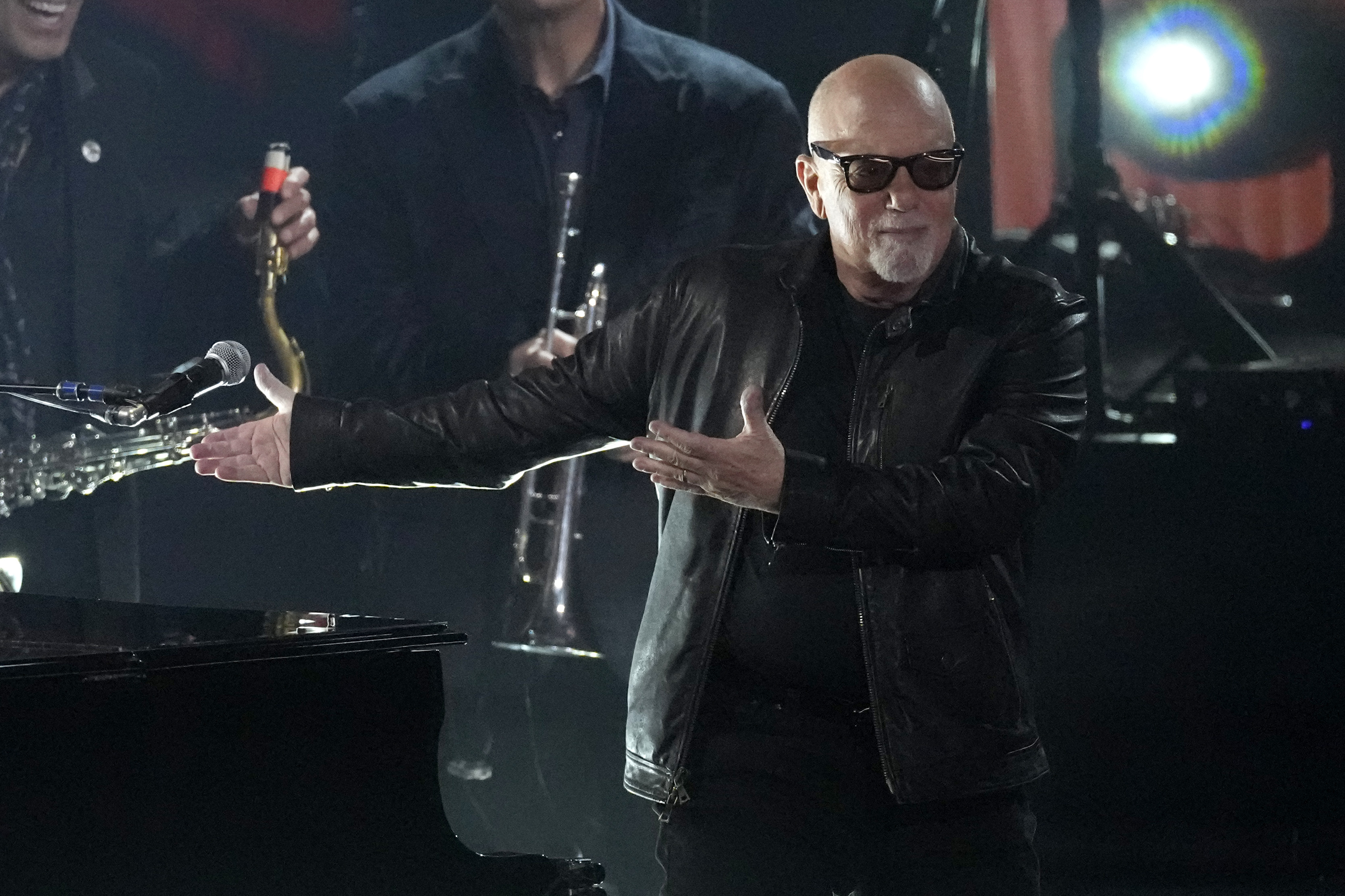 FILE - Billy Joel performs "You May Be Right" during the 66th annual Grammy Awards on Sunday, Feb. 4, 2024, in Los Angeles. (AP Photo/Chris Pizzello, file)