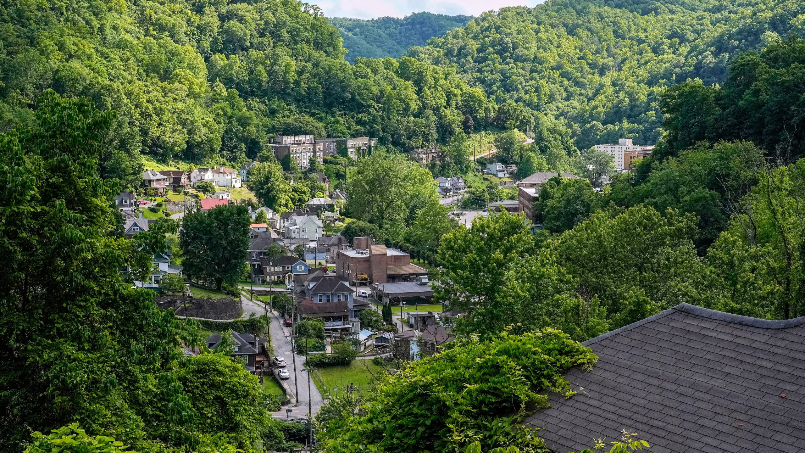FILE - An overview of the city is seen on Wednesday, May 31, 2023, in Welch, McDowell County, W.Va. (AP Photo/Chris Carlson, File)
